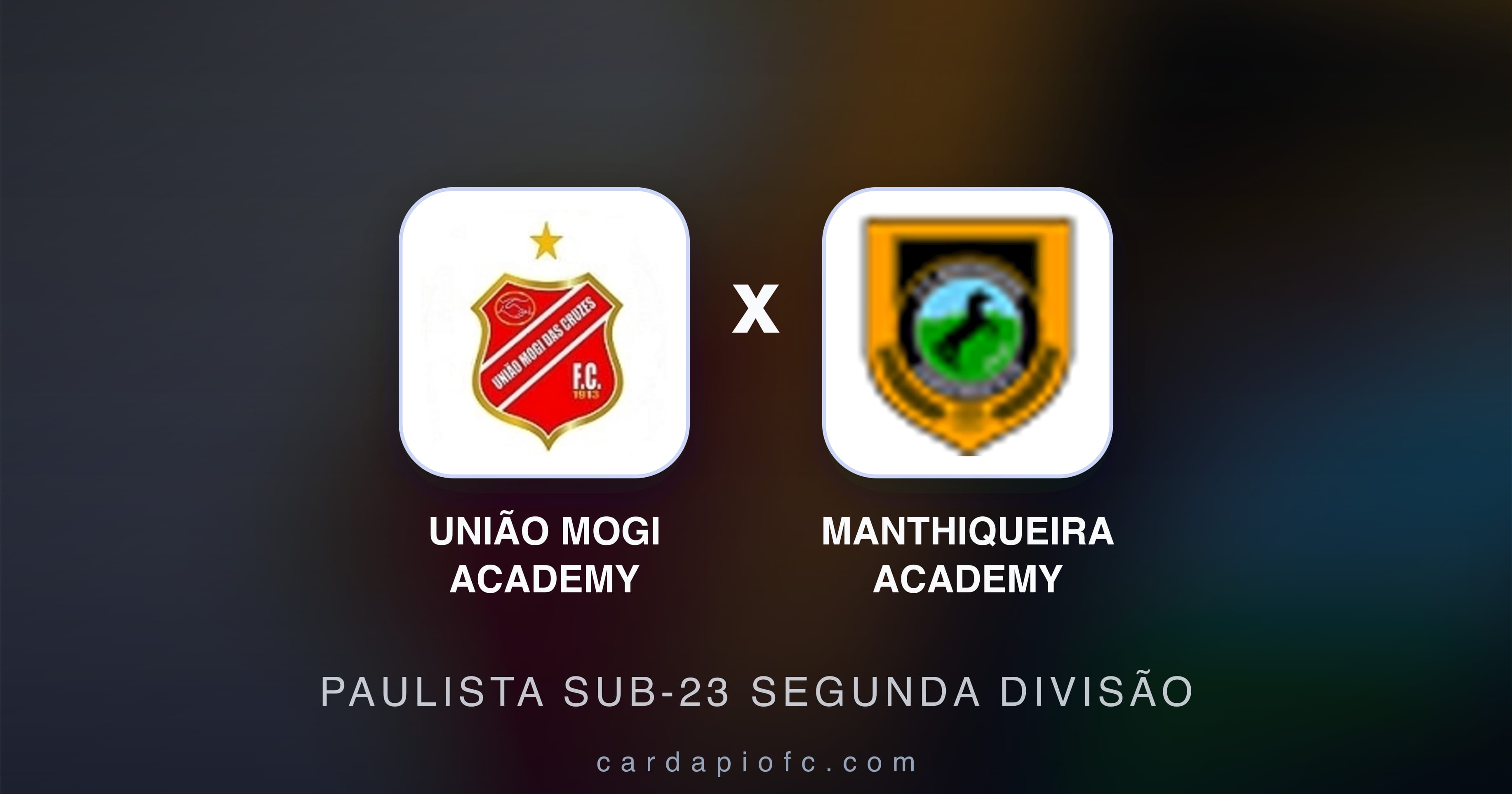 Imagen previa de União Mogi Academy vs Manthiqueira Academy (Paulista Sub-23 Segunda Divisão)