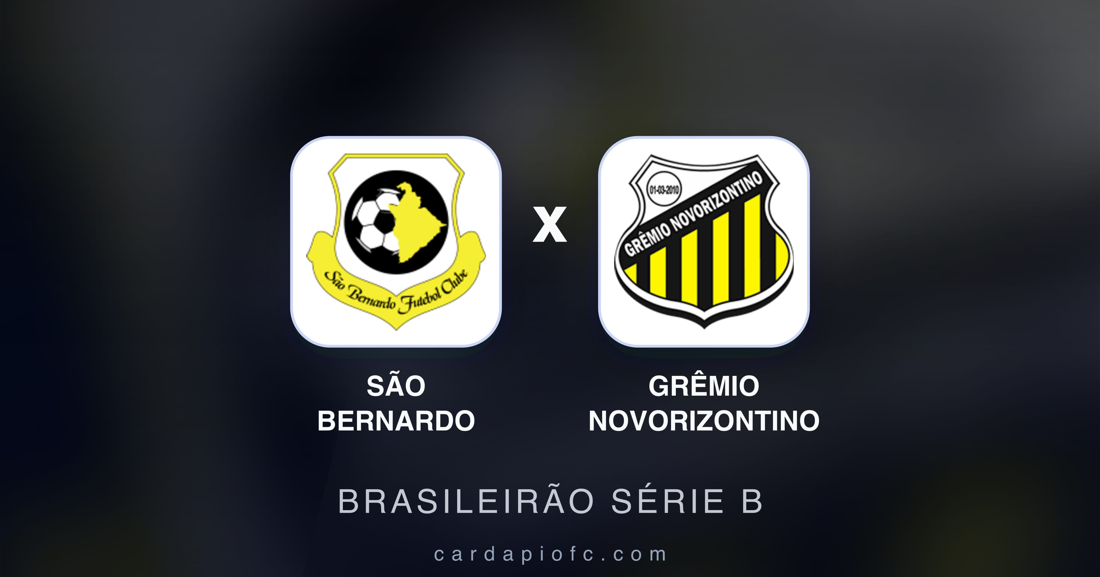 Imagen previa de São Bernardo vs Grêmio Novorizontino (Brasileirão Série B)