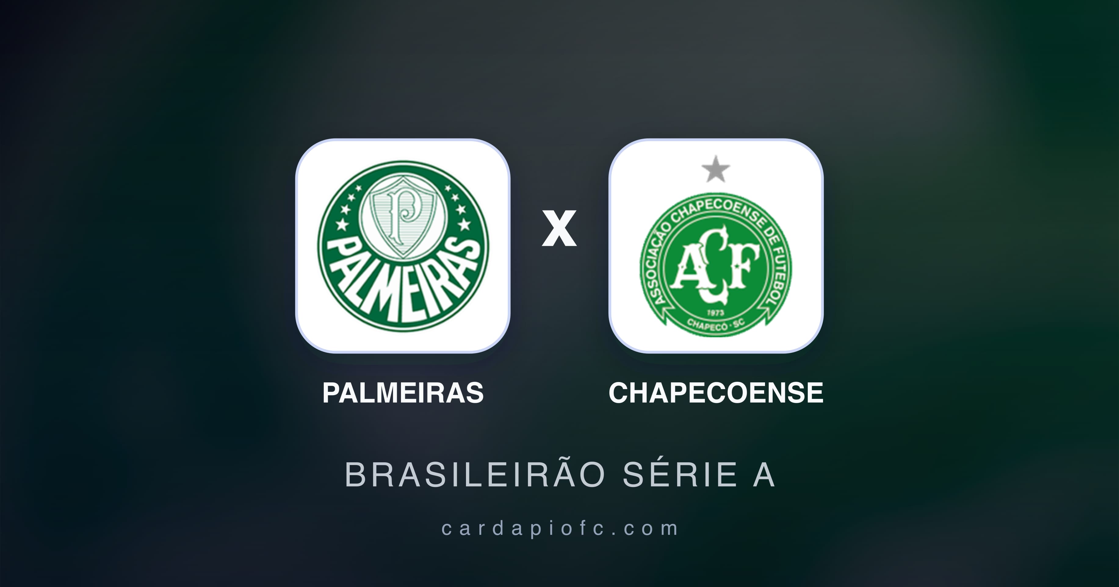 Imagen previa de Palmeiras vs Chapecoense (Brasileirão Série A)