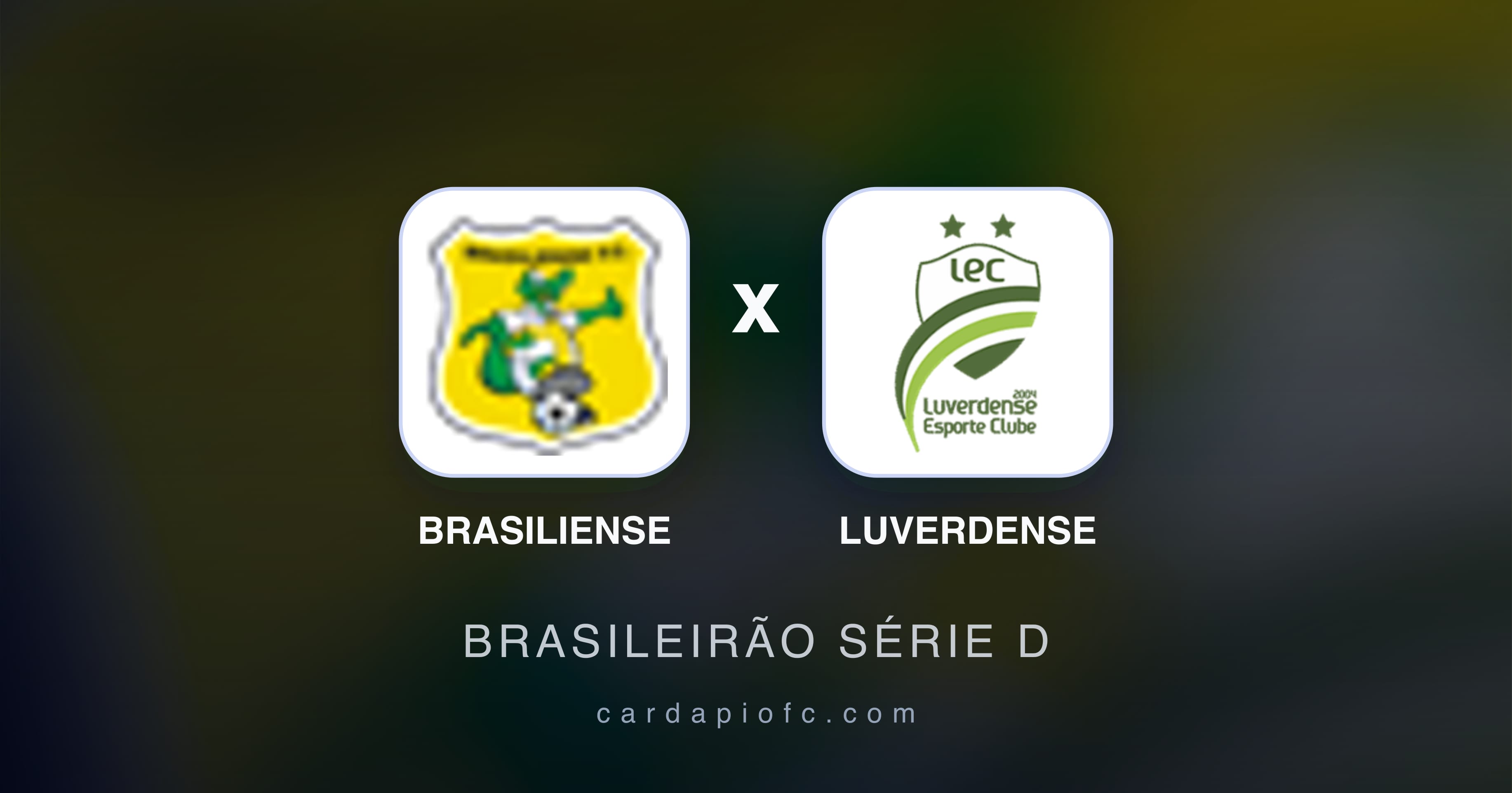Brasiliense बनाम Luverdense (Brasileirão Série D) का पूर्वावलोकन चित्र