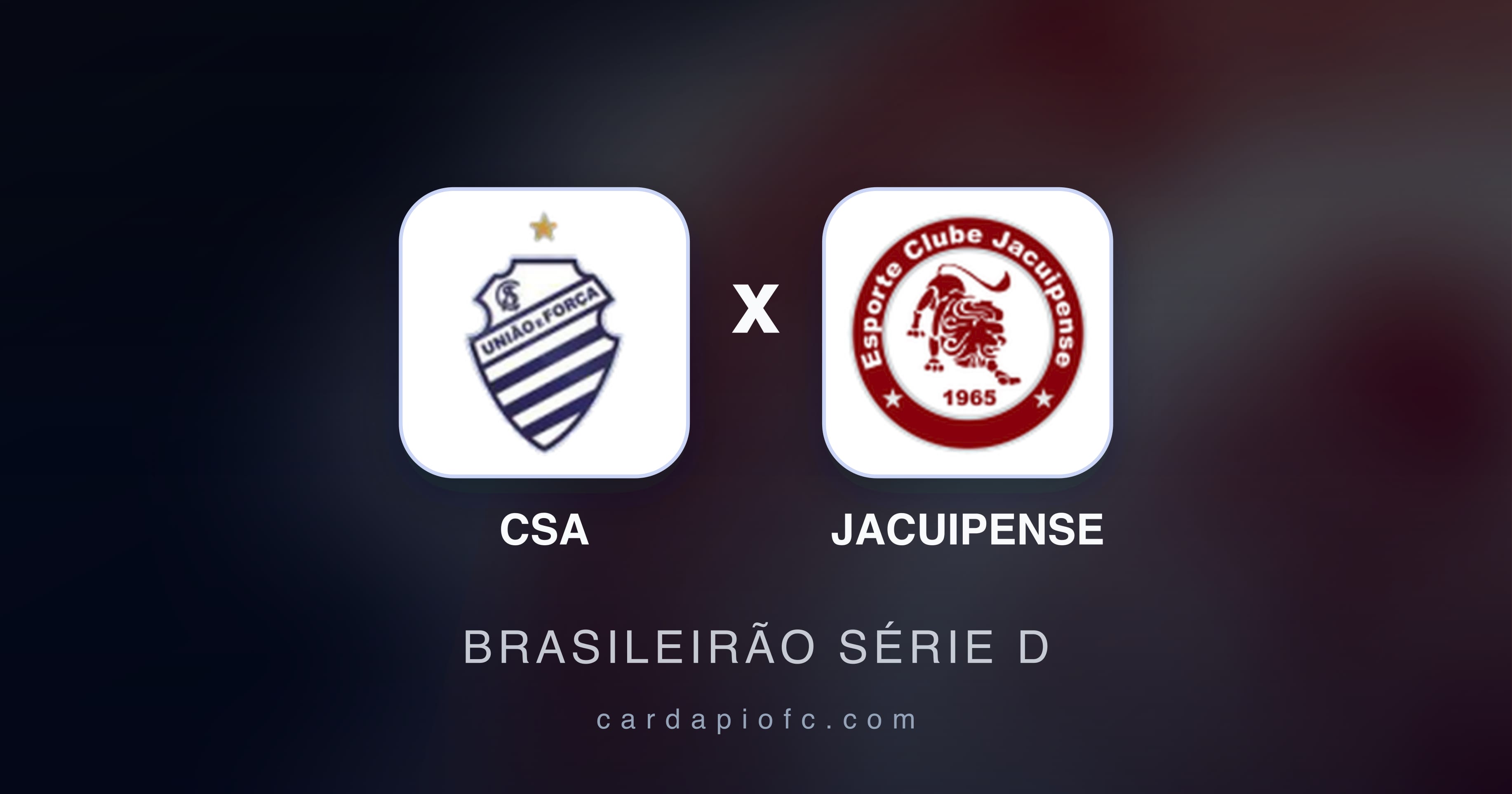 CSA बनाम Jacuipense (Brasileirão Série D) का पूर्वावलोकन चित्र