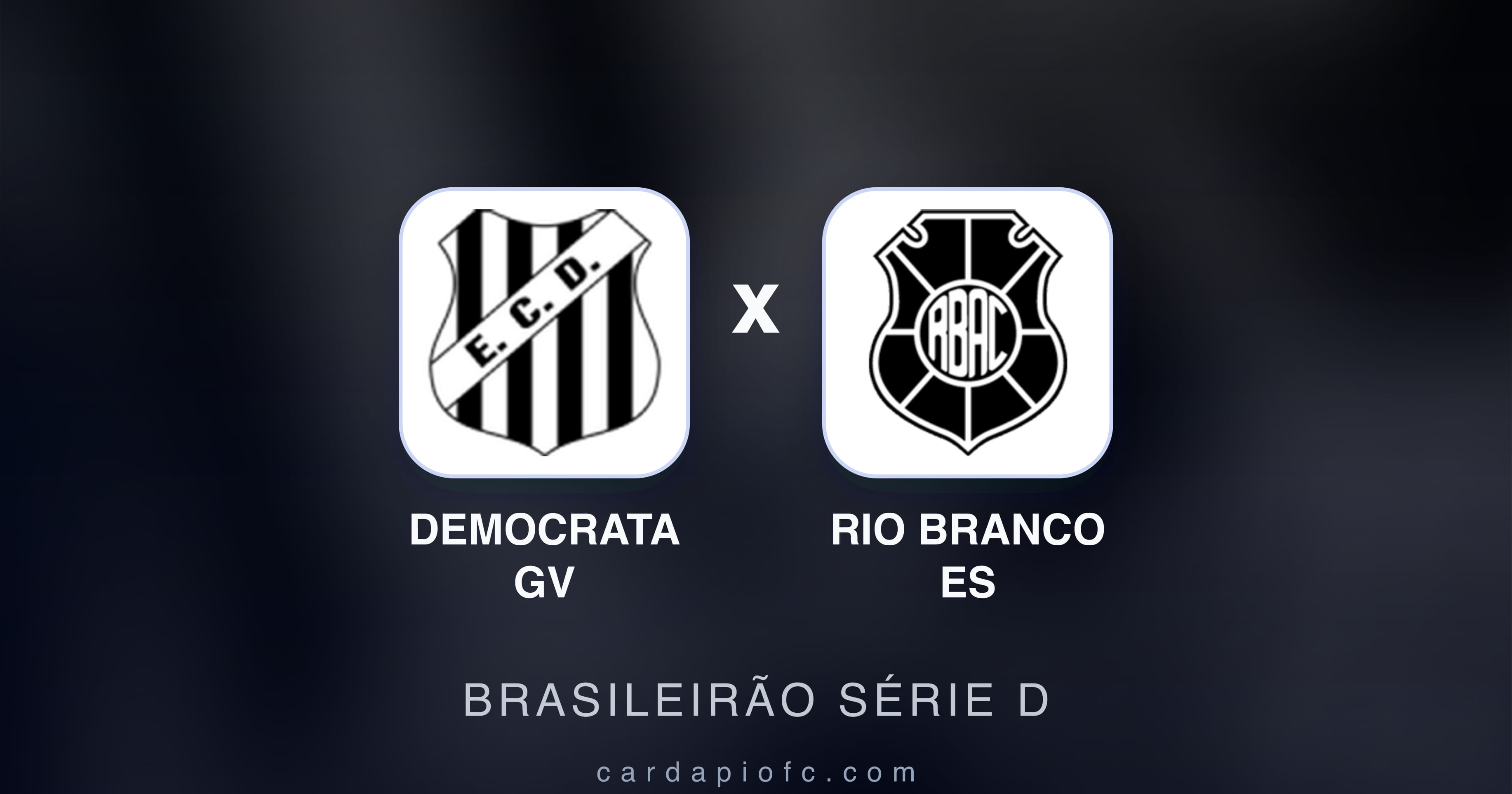 Democrata GV बनाम Rio Branco ES (Brasileirão Série D) का पूर्वावलोकन चित्र