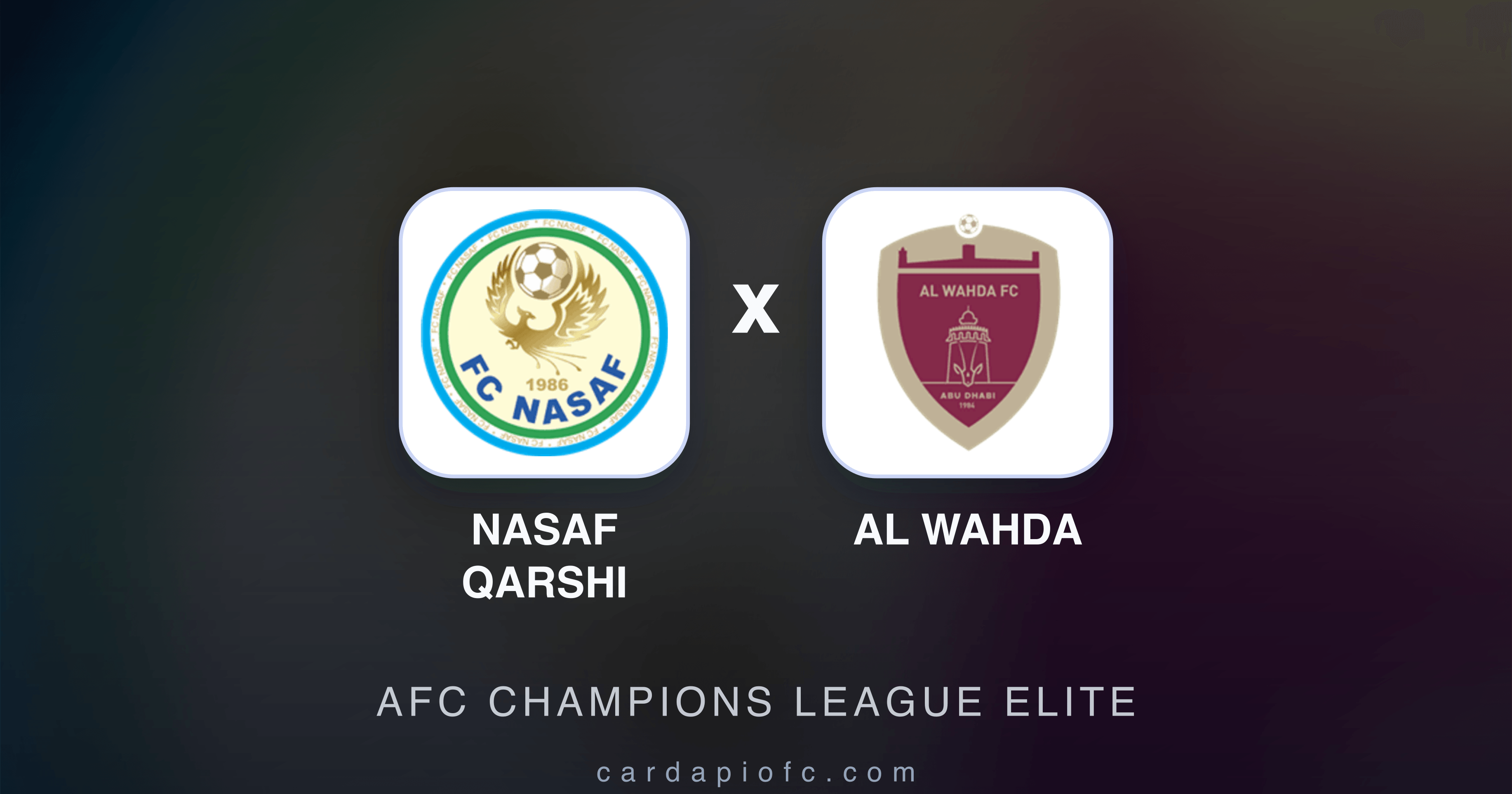 Nasaf Qarshi x Al Wahda - AFC Champions League Elite prévia da transmissão