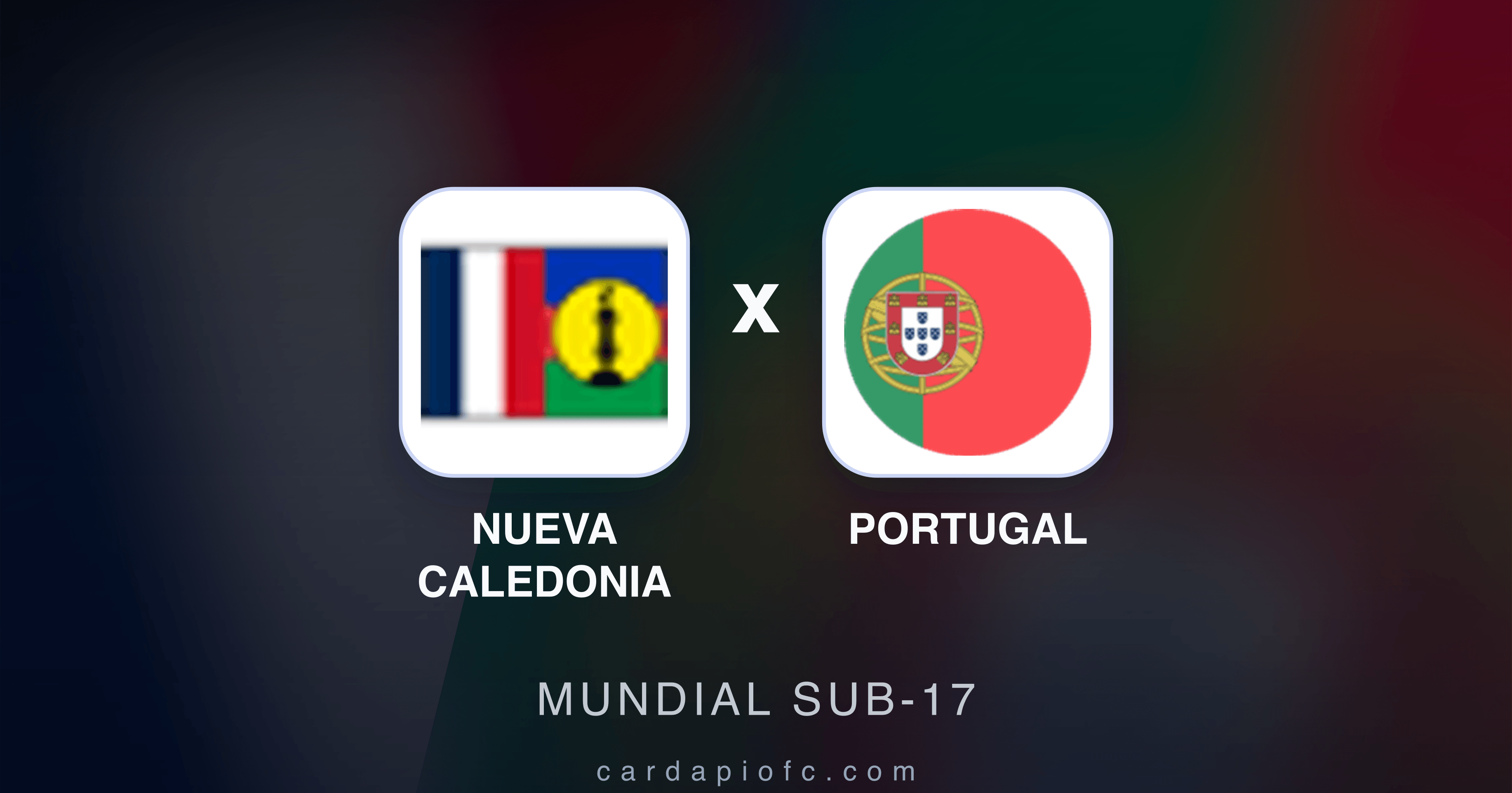 Nueva Caledonia x Portugal - Mundial Sub-17 prévia da transmissão