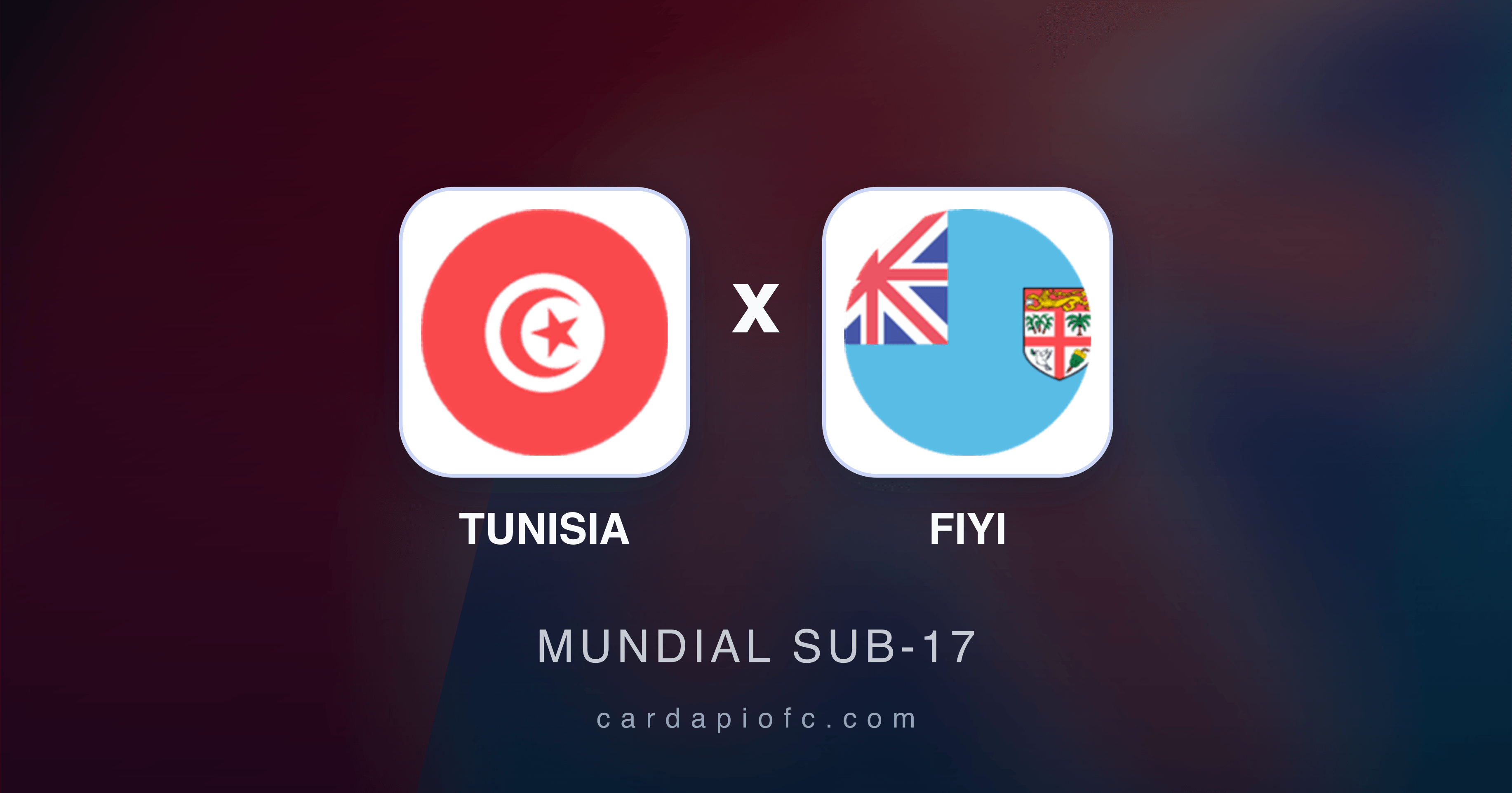 Tunisia x Fiyi - Mundial Sub-17 prévia da transmissão