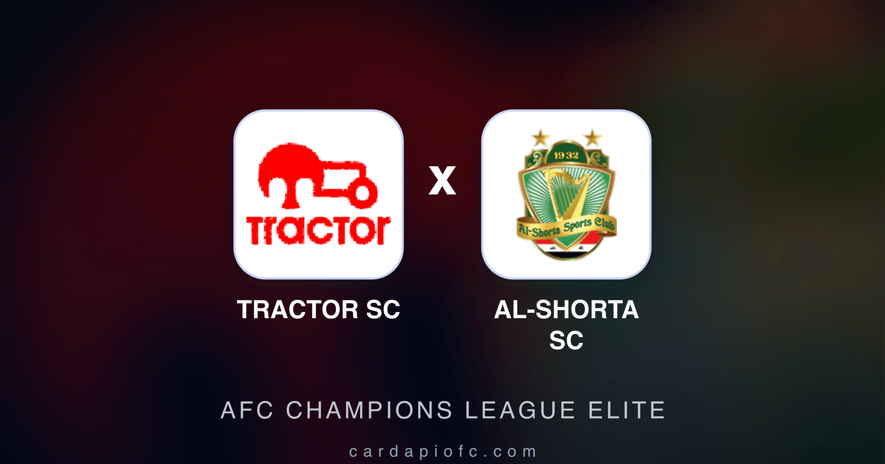 Tractor SC x Al-Shorta SC - AFC Champions League Elite prévia da transmissão