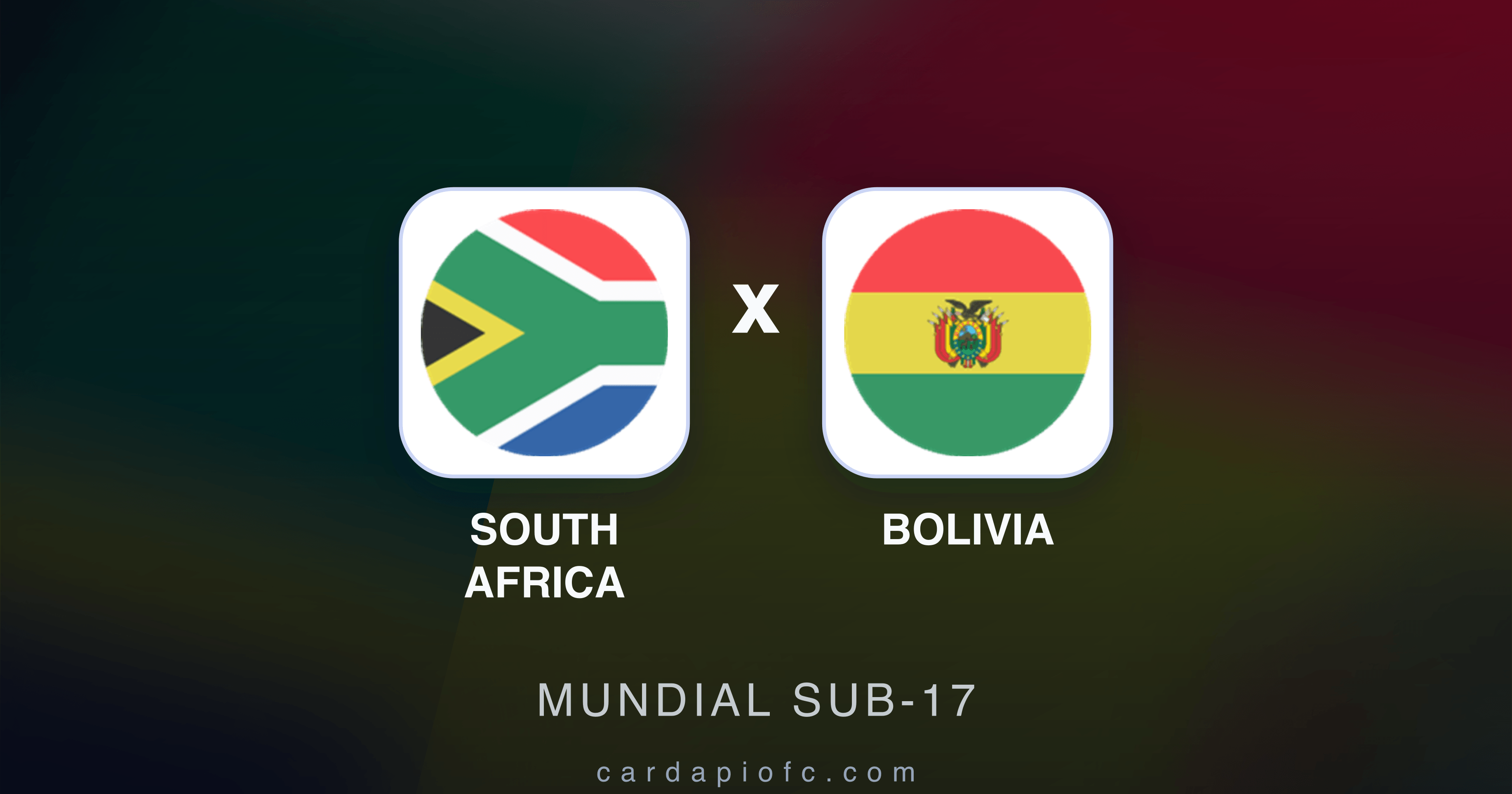 South Africa x Bolivia - Mundial Sub-17 prévia da transmissão