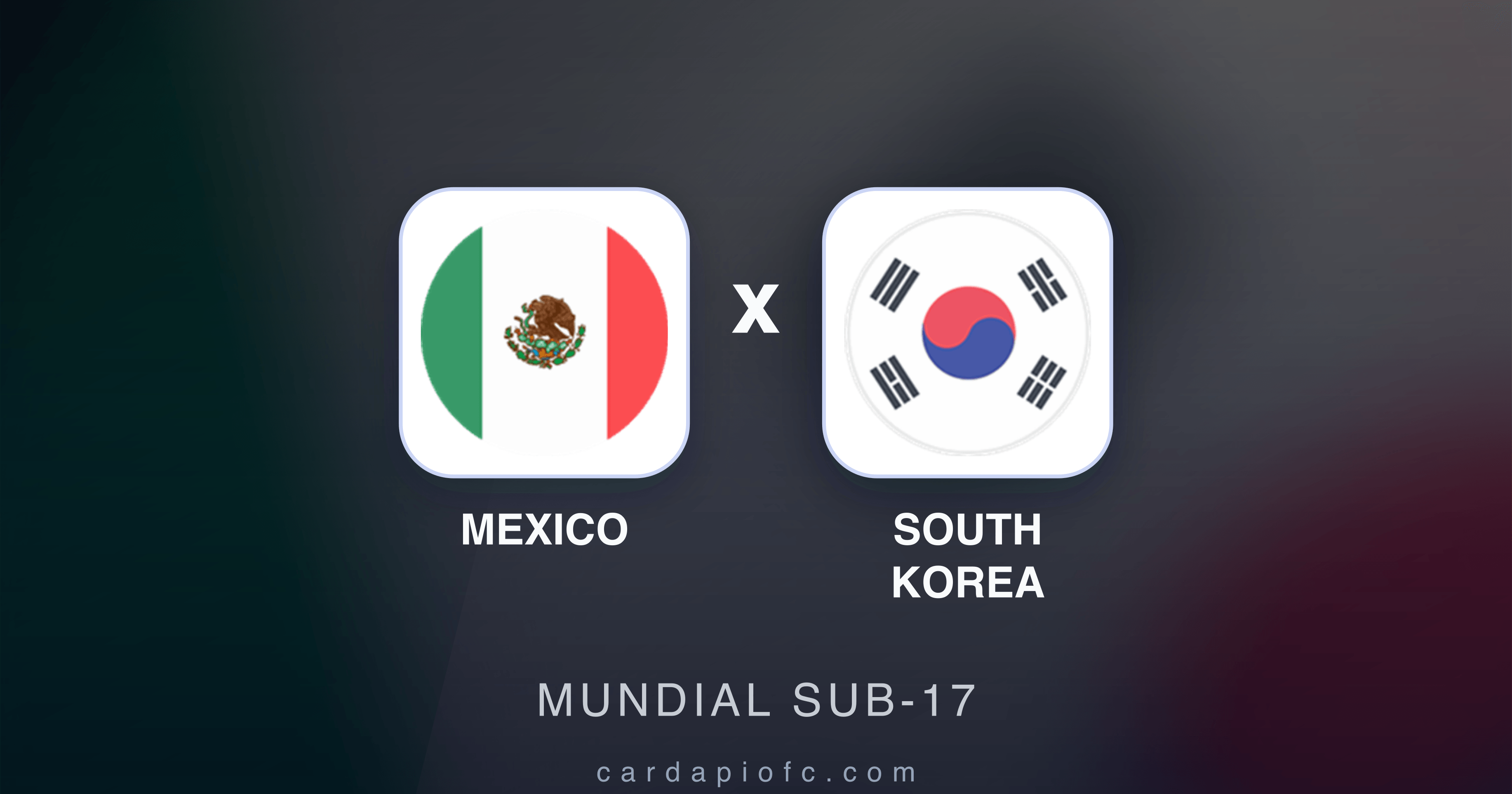 Mexico x South Korea - Mundial Sub-17 prévia da transmissão