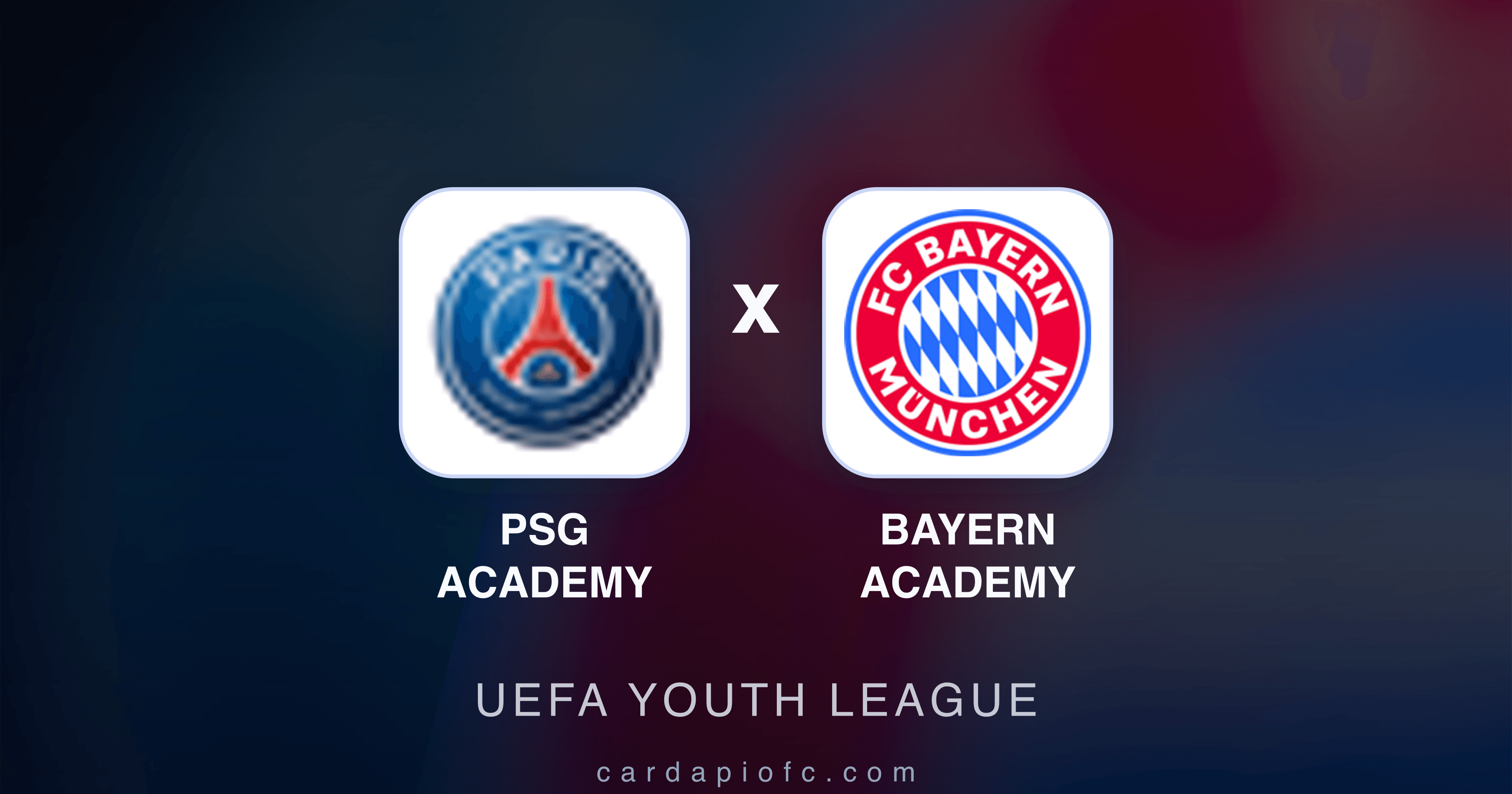 PSG Academy x Bayern Academy - UEFA Youth League prévia da transmissão