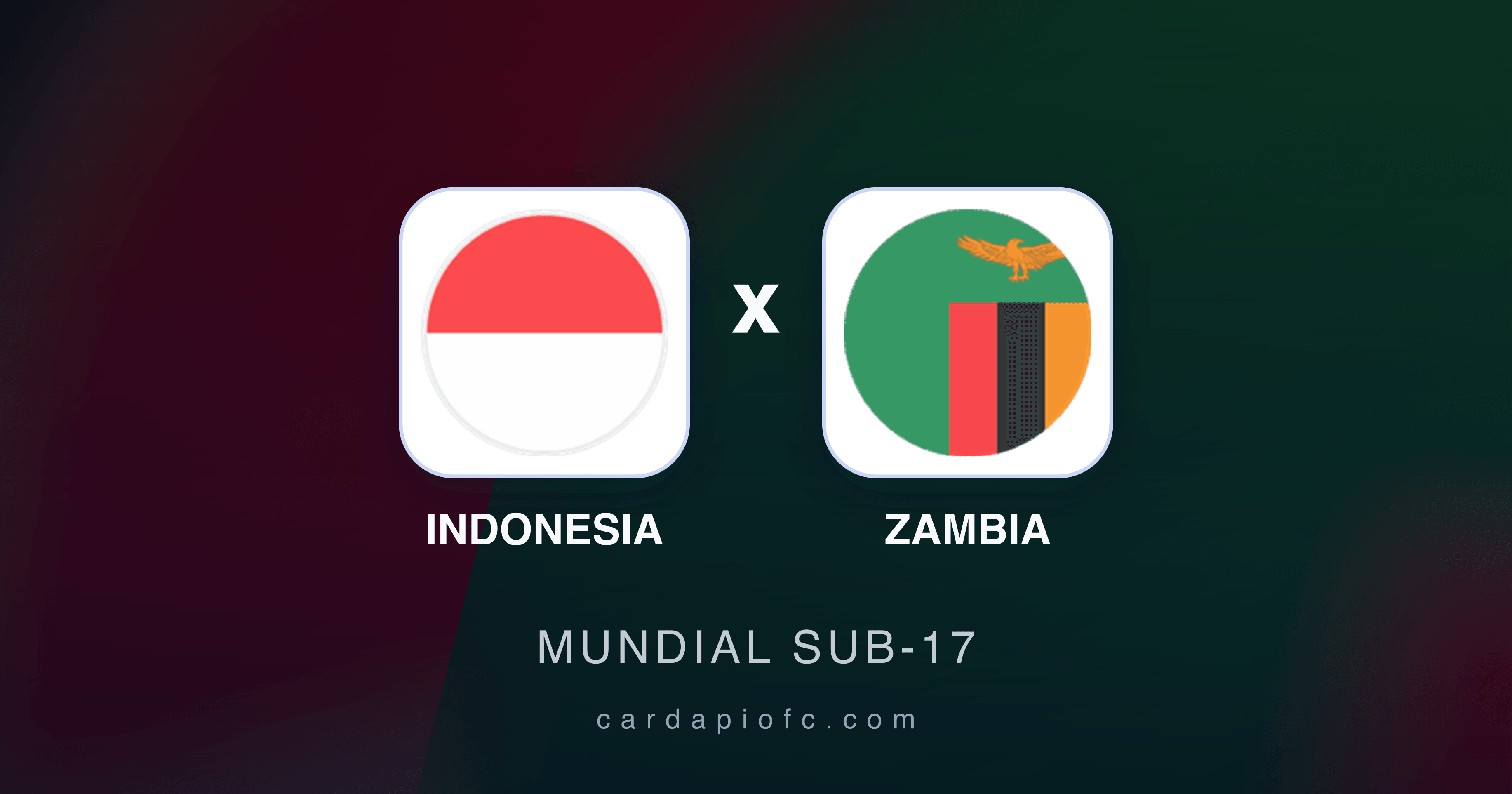 Indonesia x Zambia - Mundial Sub-17 prévia da transmissão