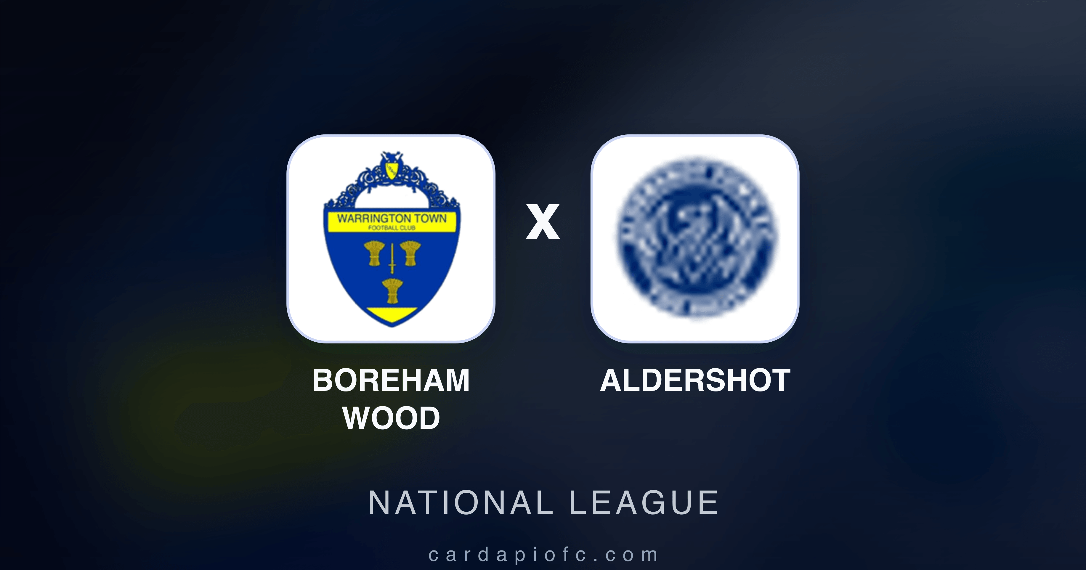 Boreham Wood x Aldershot - National League prévia da transmissão