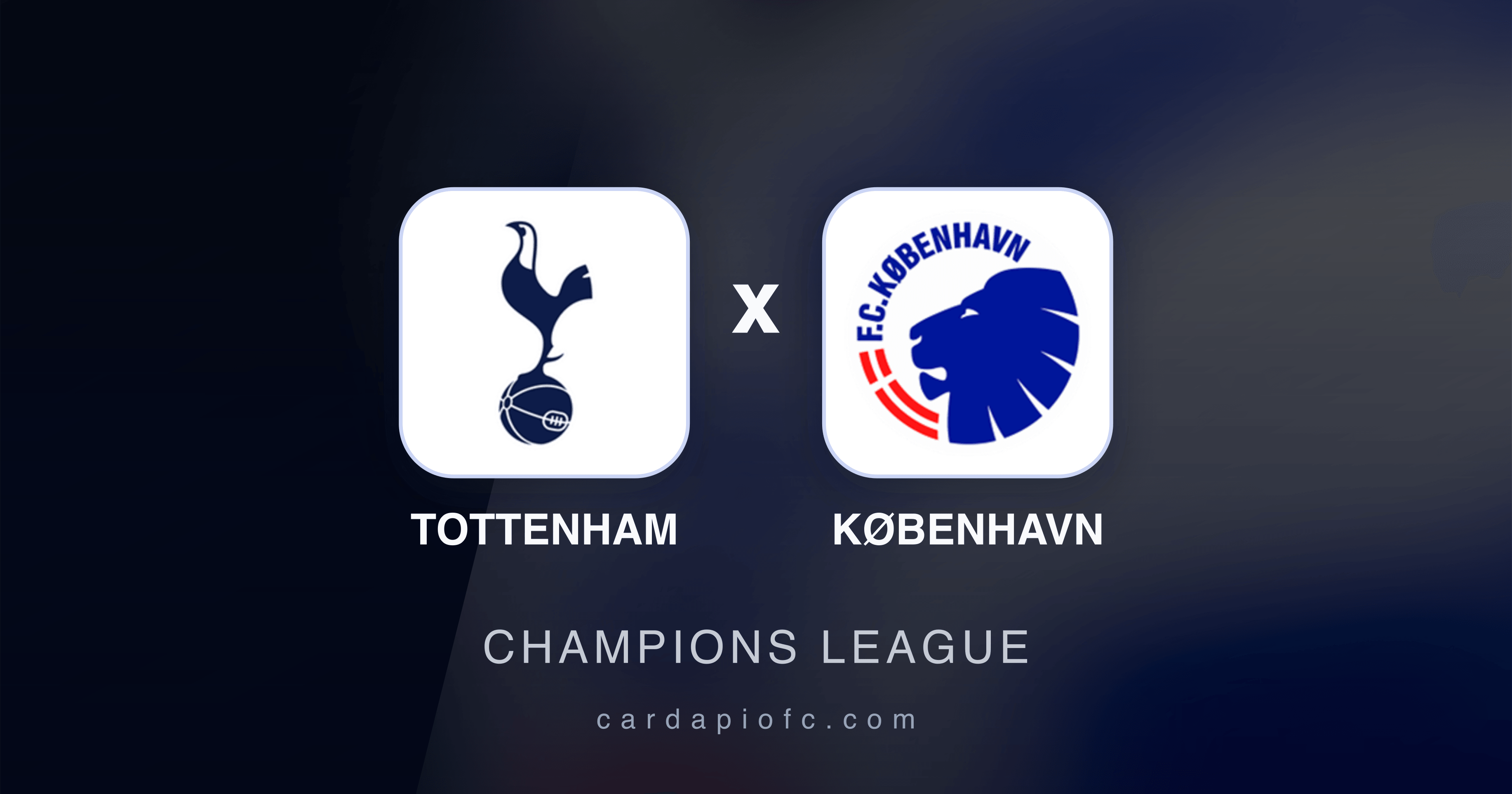 Tottenham x København - Champions League prévia da transmissão