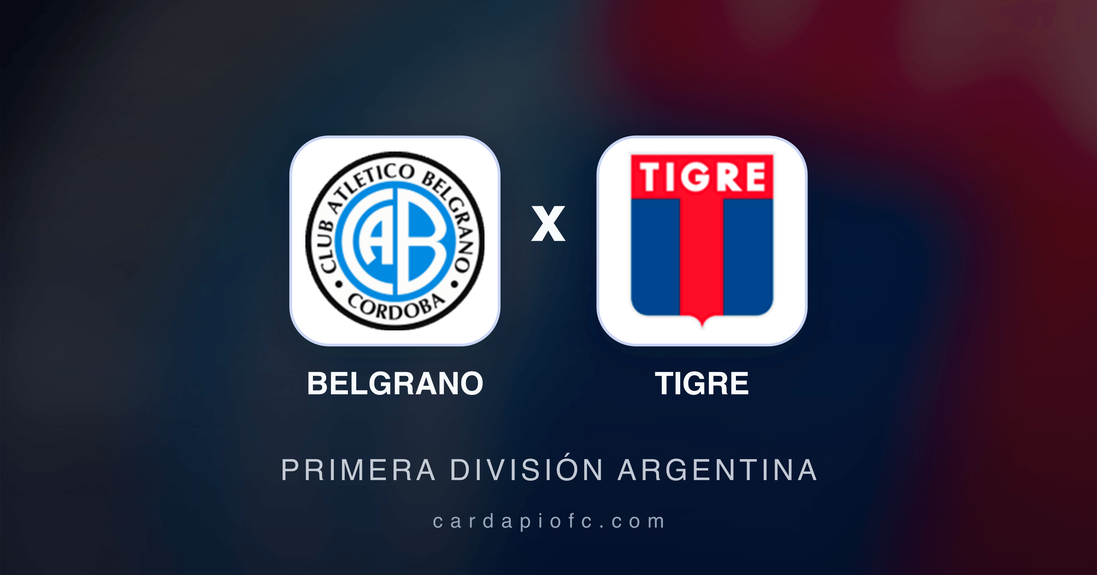 Belgrano x Tigre - Primera División Argentina prévia da transmissão