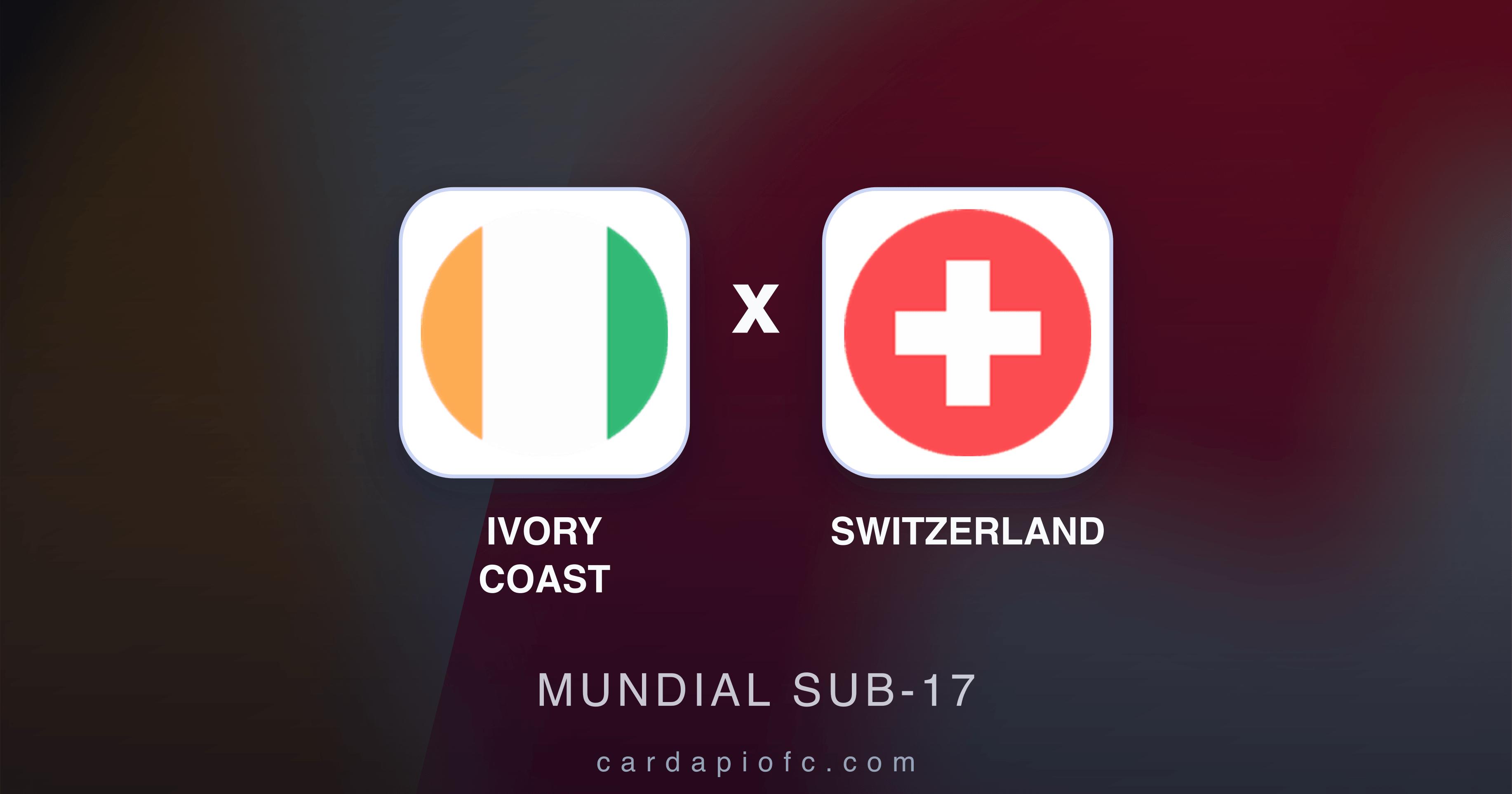Ivory coast x Switzerland - Mundial Sub-17 prévia da transmissão