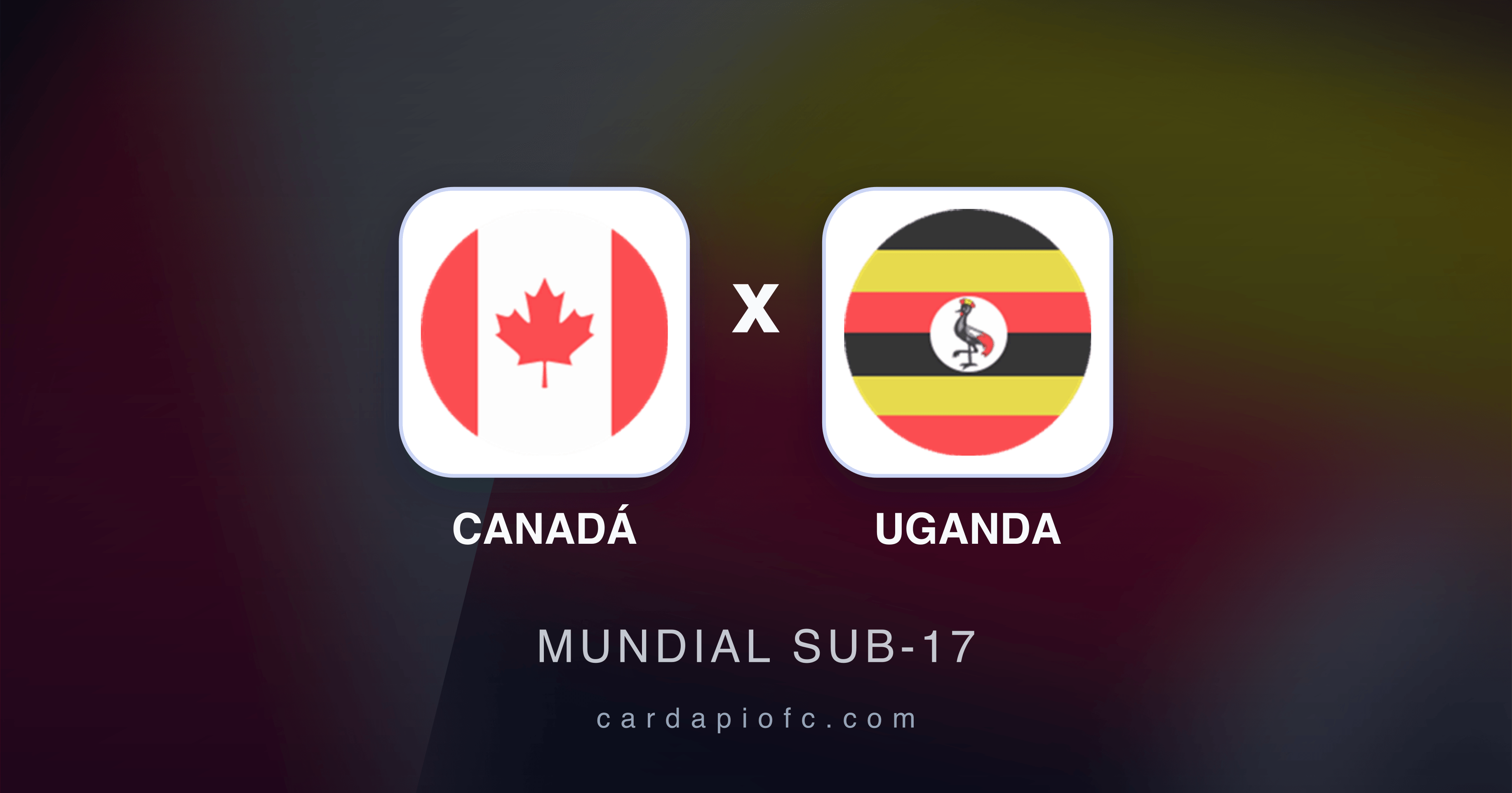 Canadá x Uganda - Mundial Sub-17 prévia da transmissão