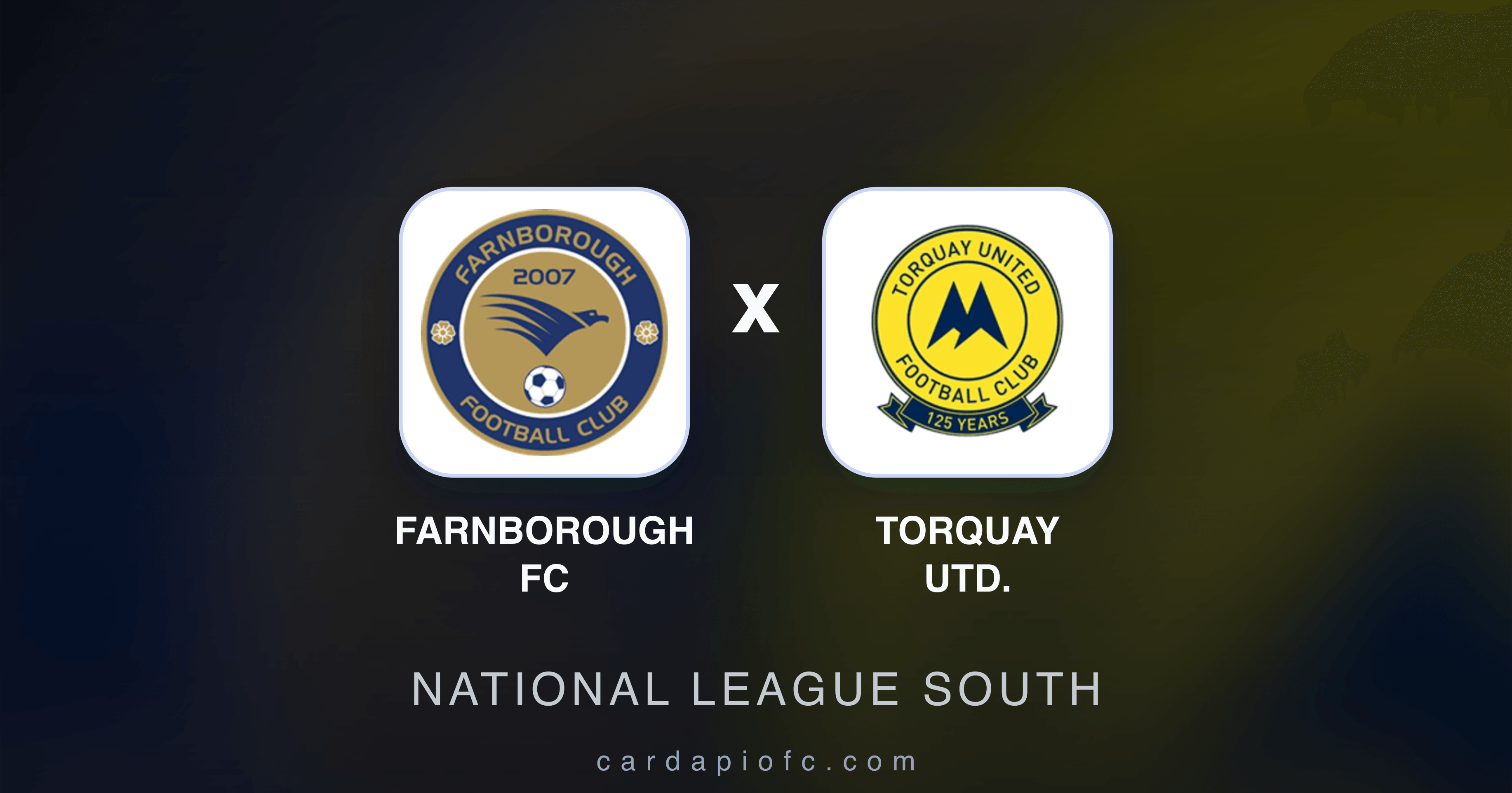 Farnborough FC x Torquay Utd. - National League South prévia da transmissão