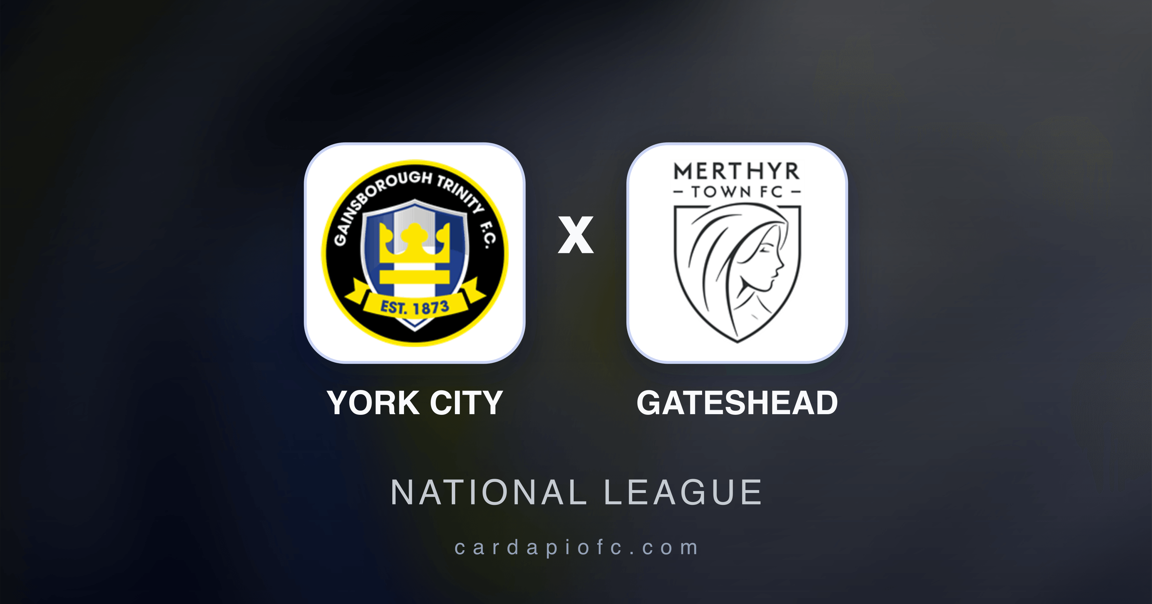 York City x Gateshead - National League prévia da transmissão