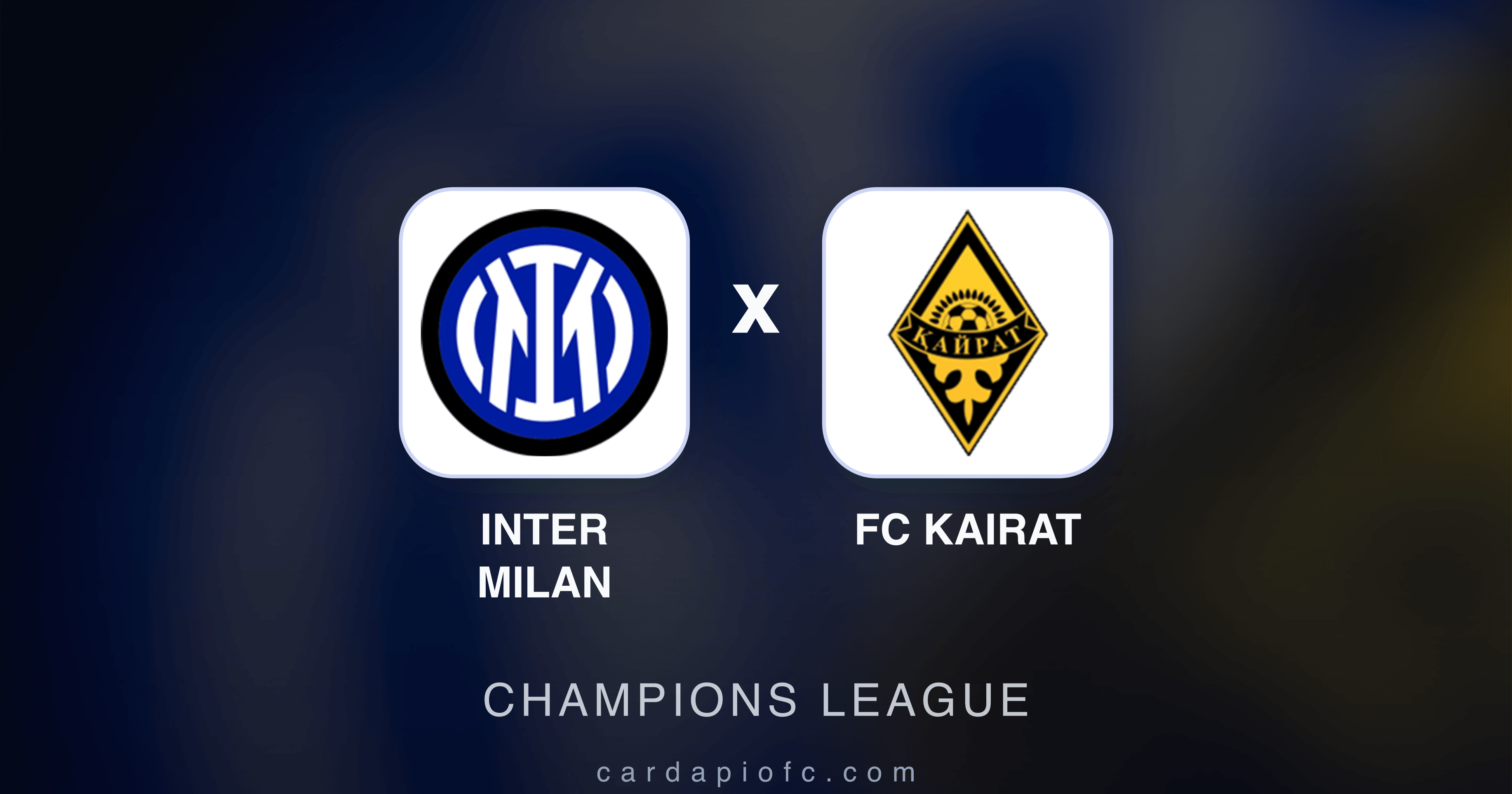 Inter Milan x FC Kairat - Champions League prévia da transmissão