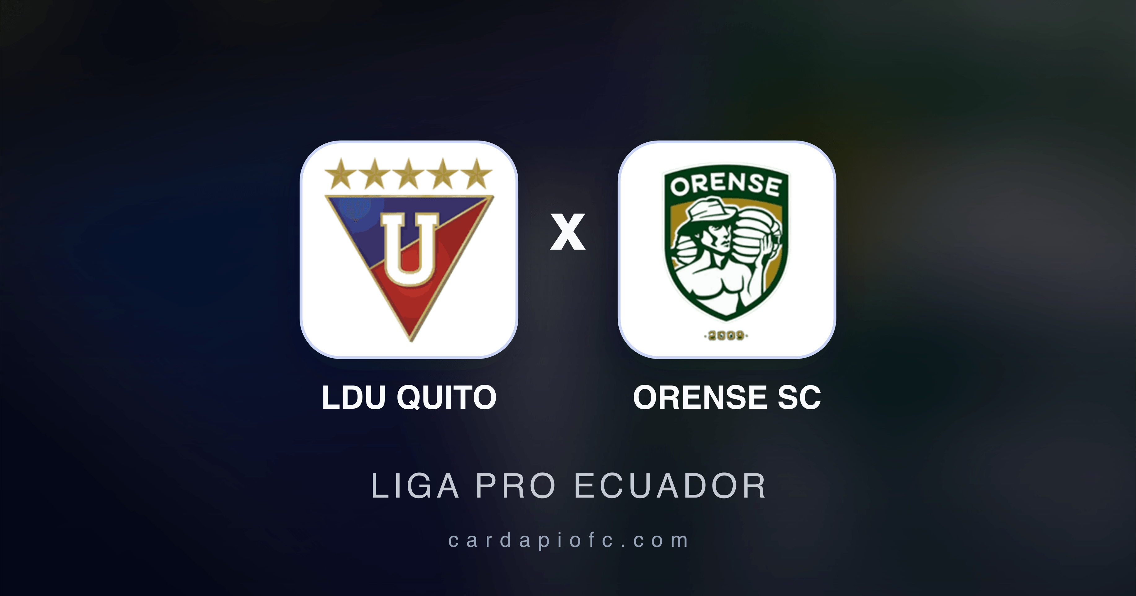 LDU Quito x Orense SC - Liga Pro Ecuador prévia da transmissão