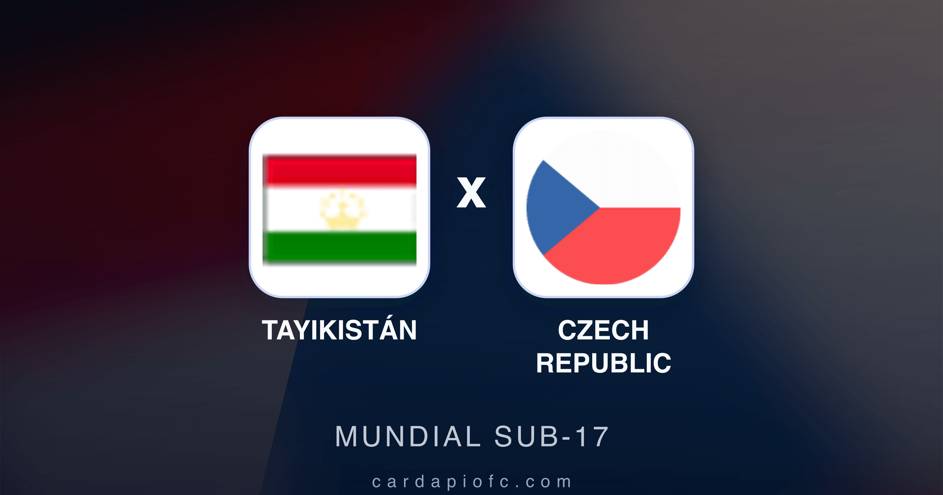 Tayikistán x Czech Republic - Mundial Sub-17 prévia da transmissão
