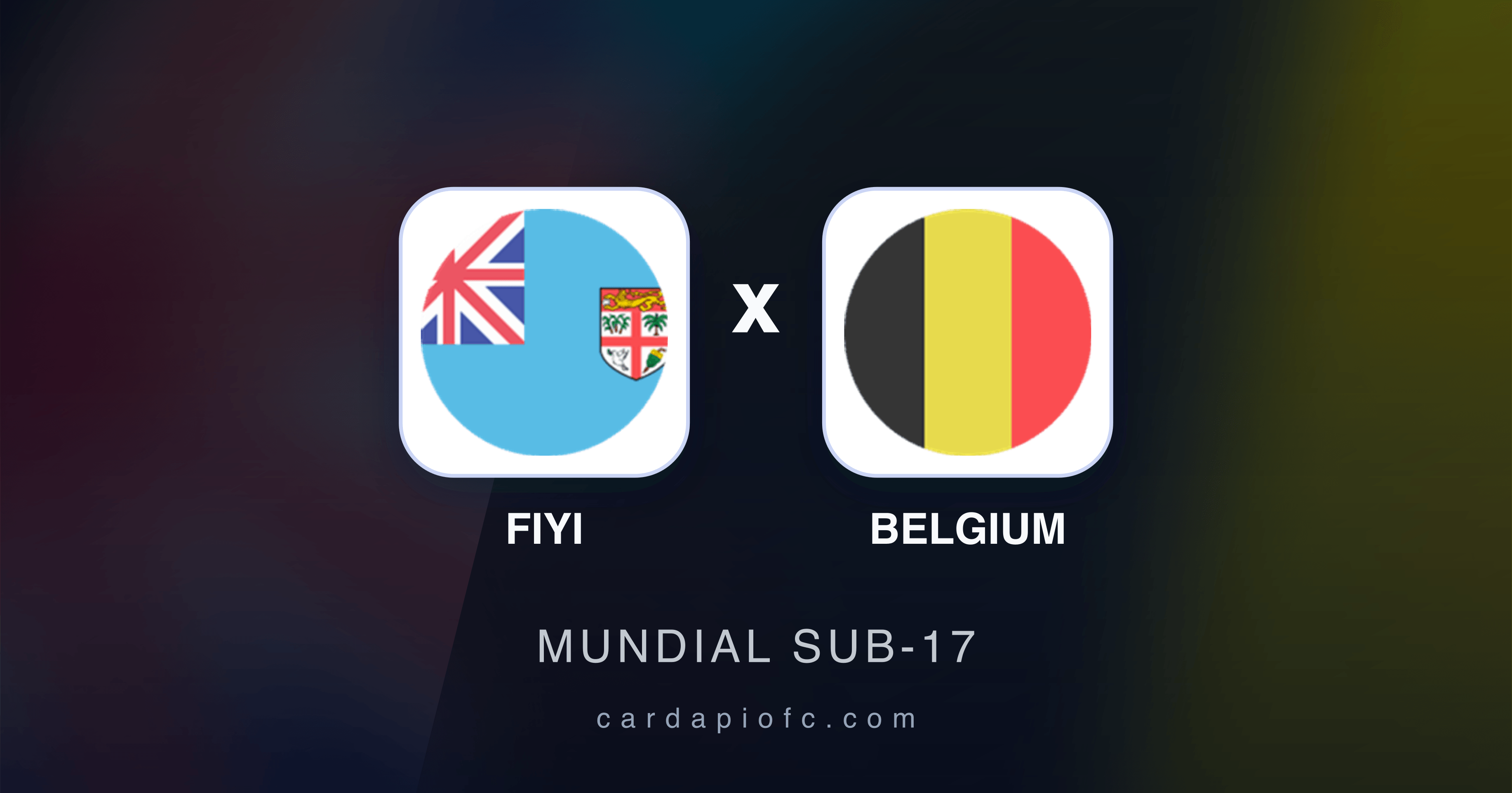 Fiyi x Belgium - Mundial Sub-17 prévia da transmissão