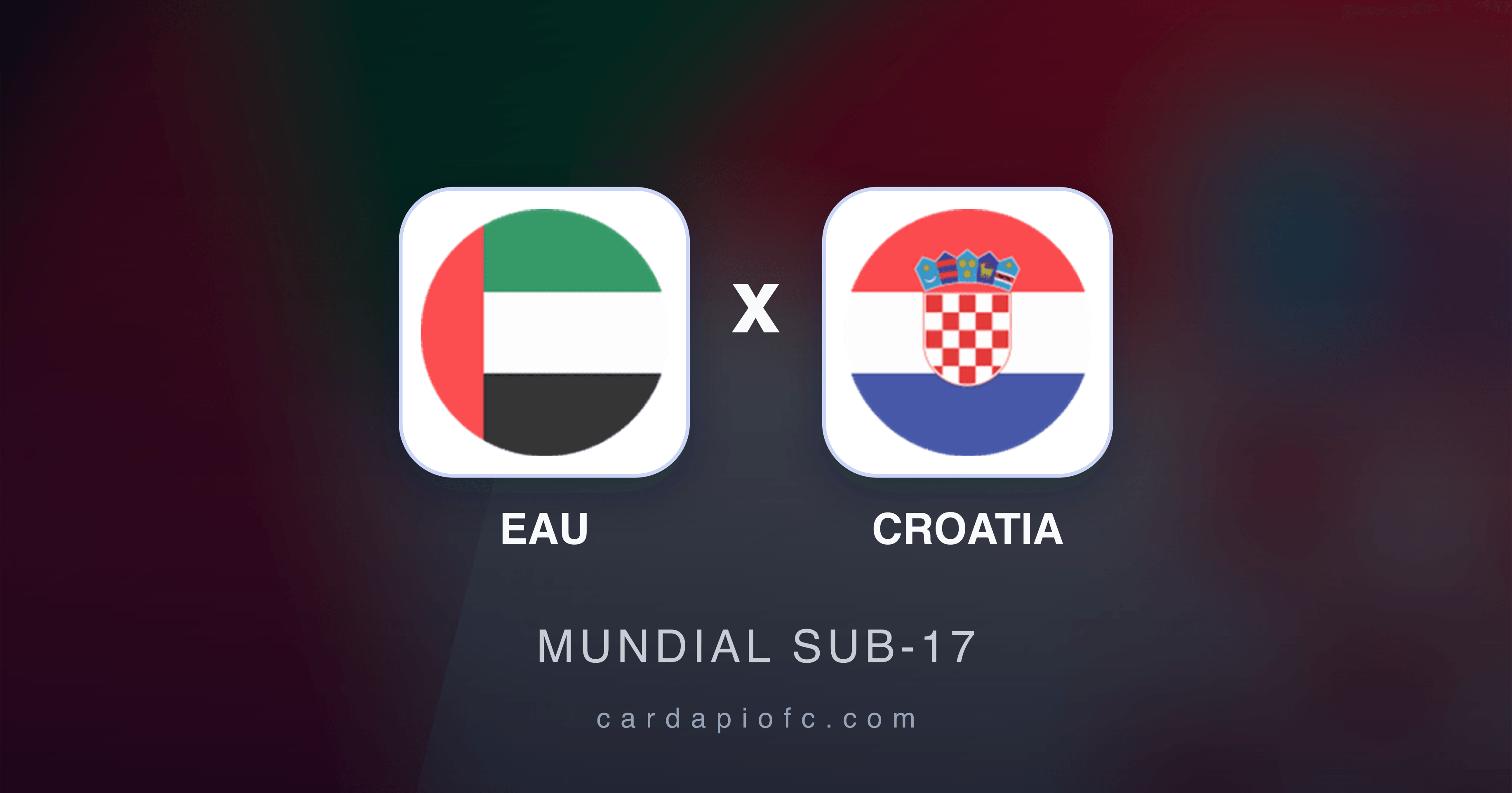 EAU x Croatia - Mundial Sub-17 prévia da transmissão