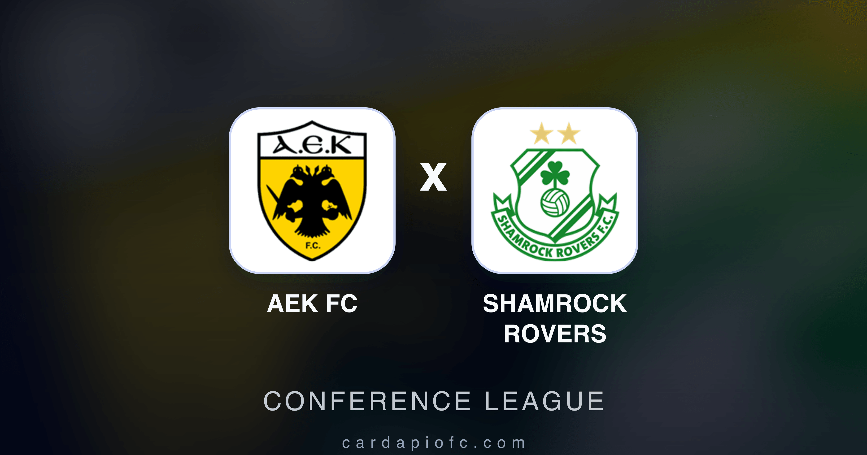 AEK FC x Shamrock Rovers - Conference League prévia da transmissão