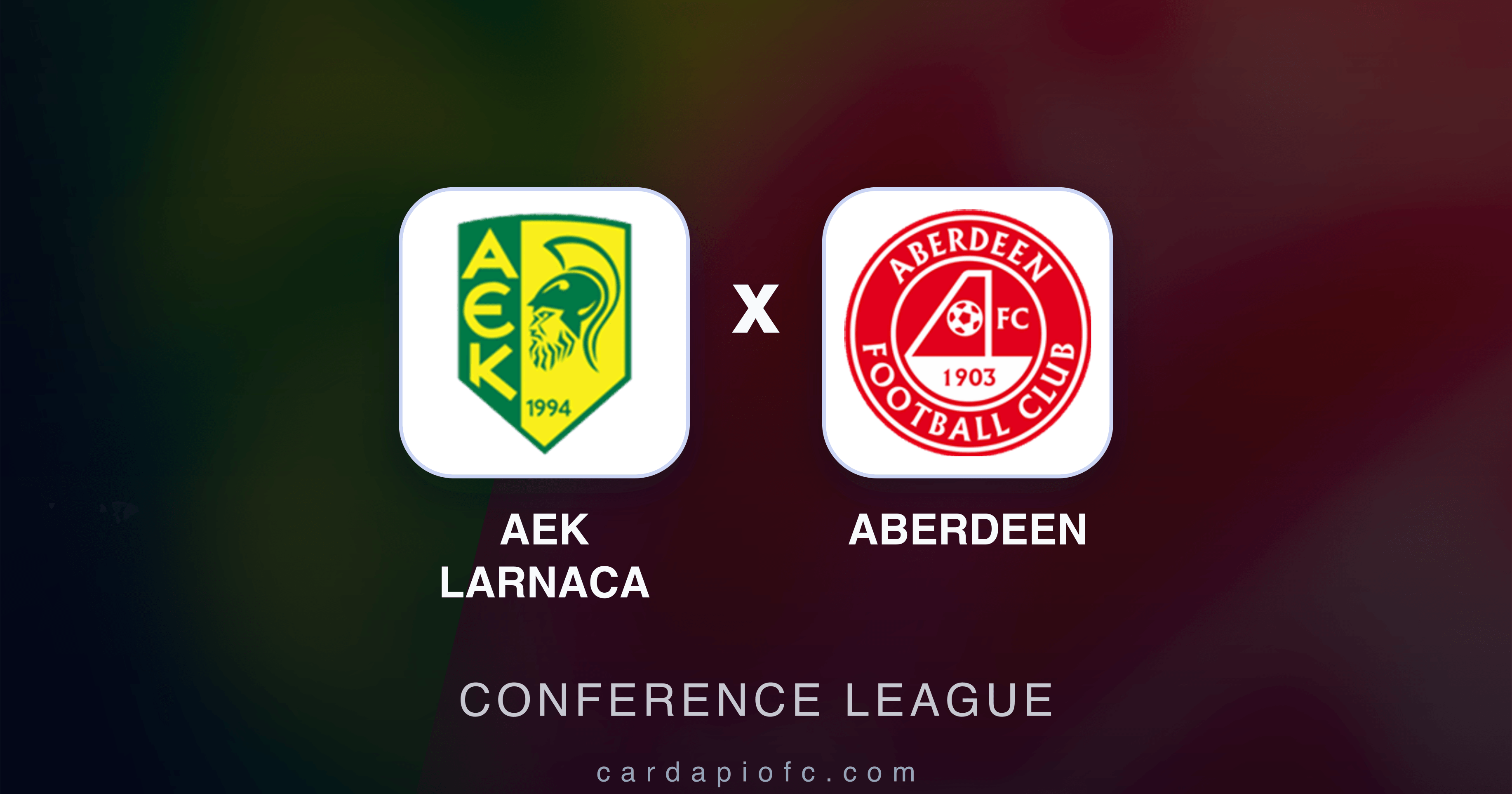 AEK Larnaca x Aberdeen - Conference League prévia da transmissão