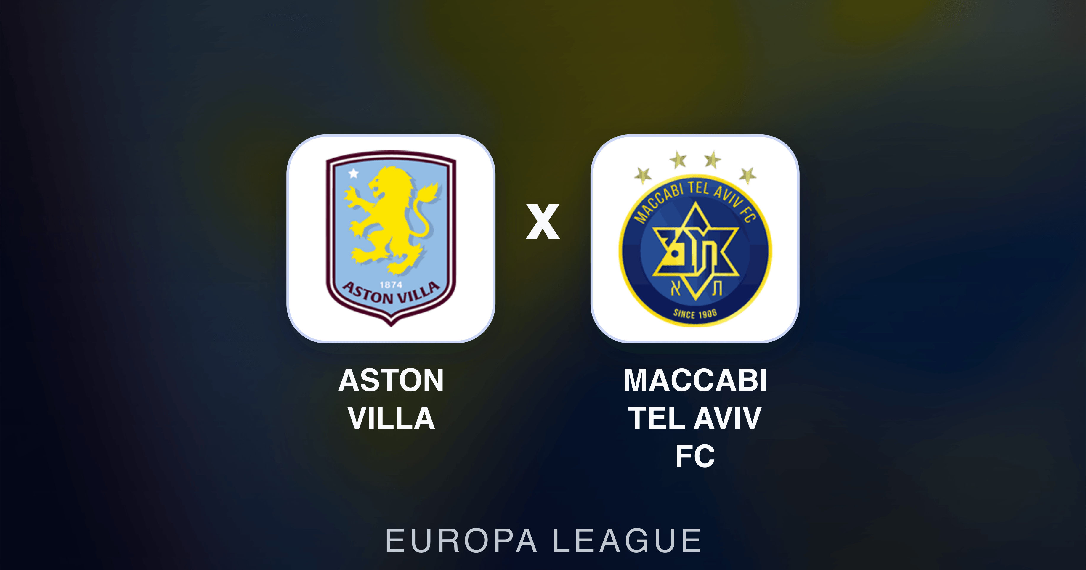 Aston Villa x Maccabi Tel Aviv FC - Europa League prévia da transmissão