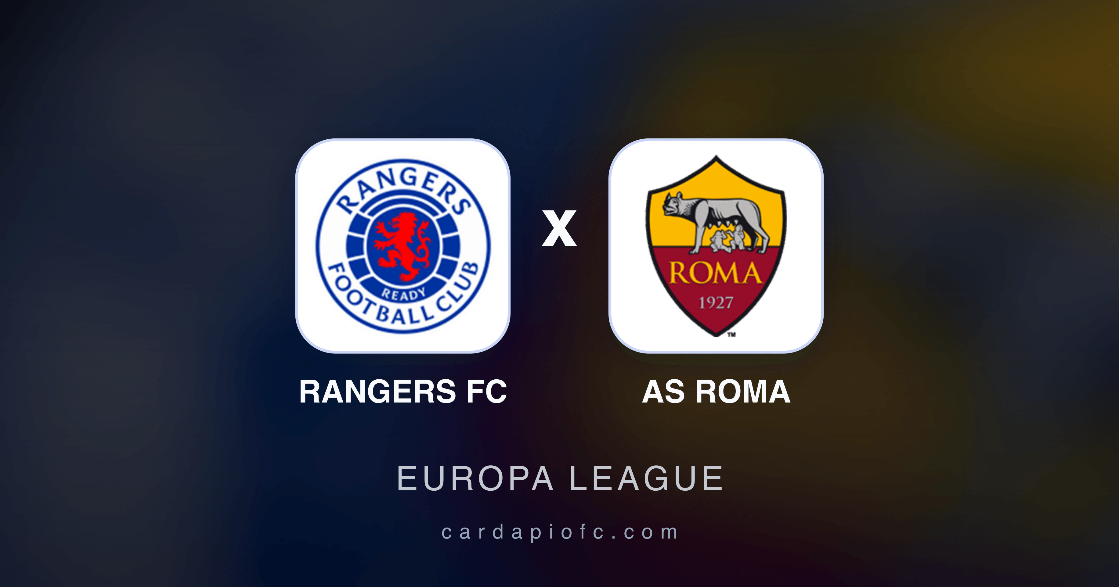 Rangers FC x AS Roma - Europa League prévia da transmissão
