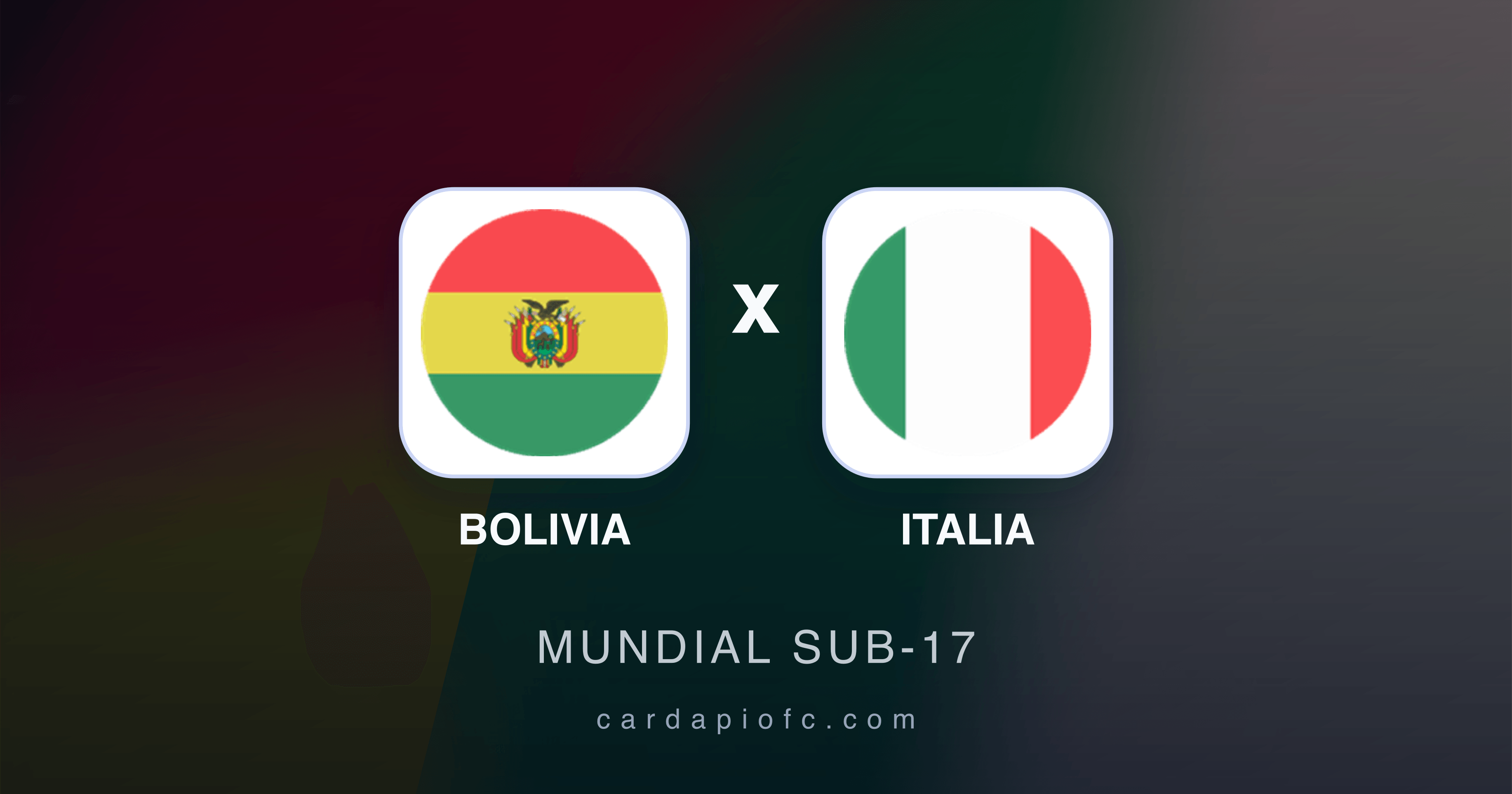Bolivia x Italia - Mundial Sub-17 prévia da transmissão