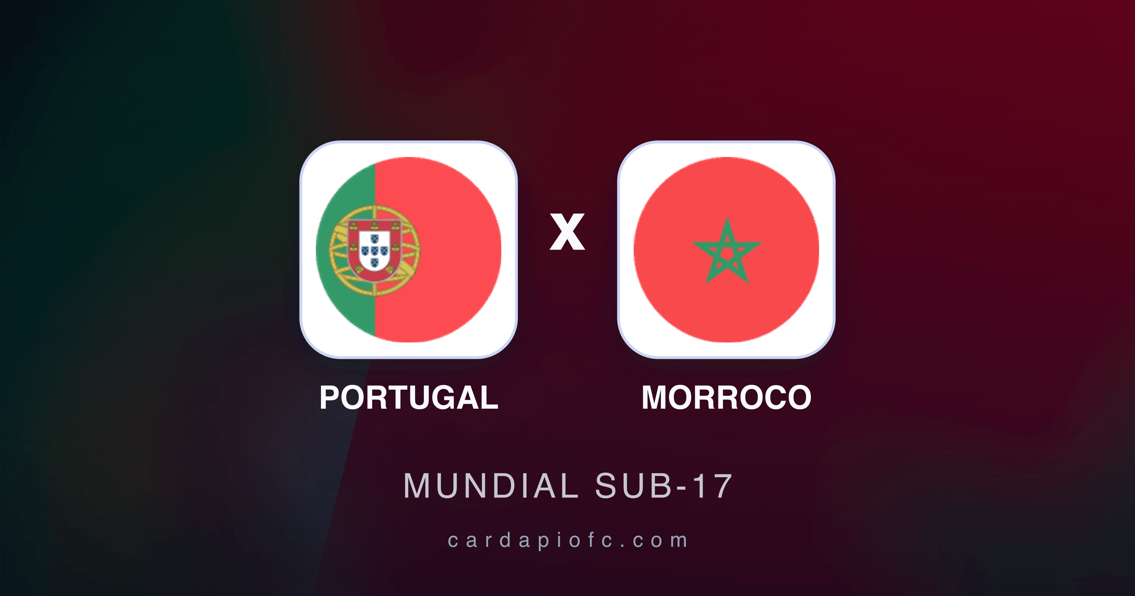 Portugal x Morroco - Mundial Sub-17 prévia da transmissão