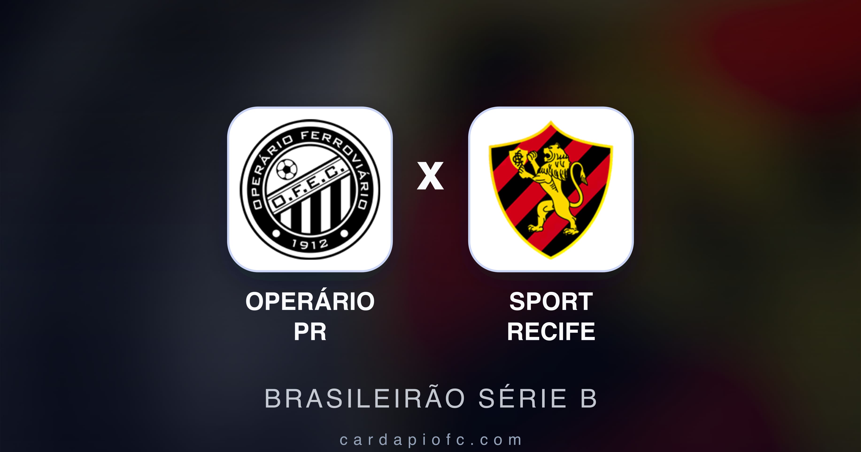 Preview image for Operário PR vs Sport Recife (Brasileirão Série B)