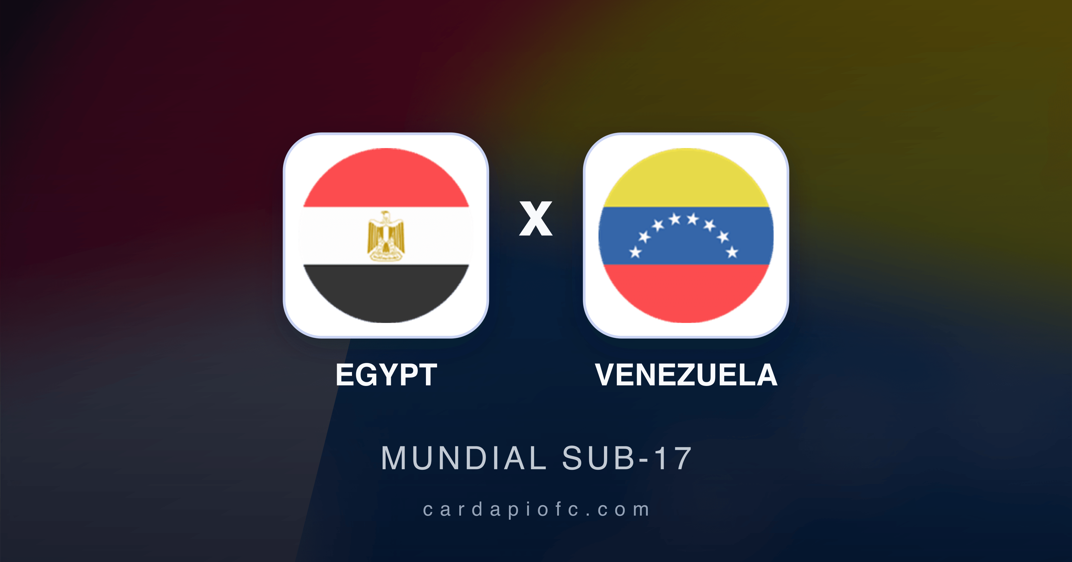 Egypt x Venezuela - Mundial Sub-17 prévia da transmissão