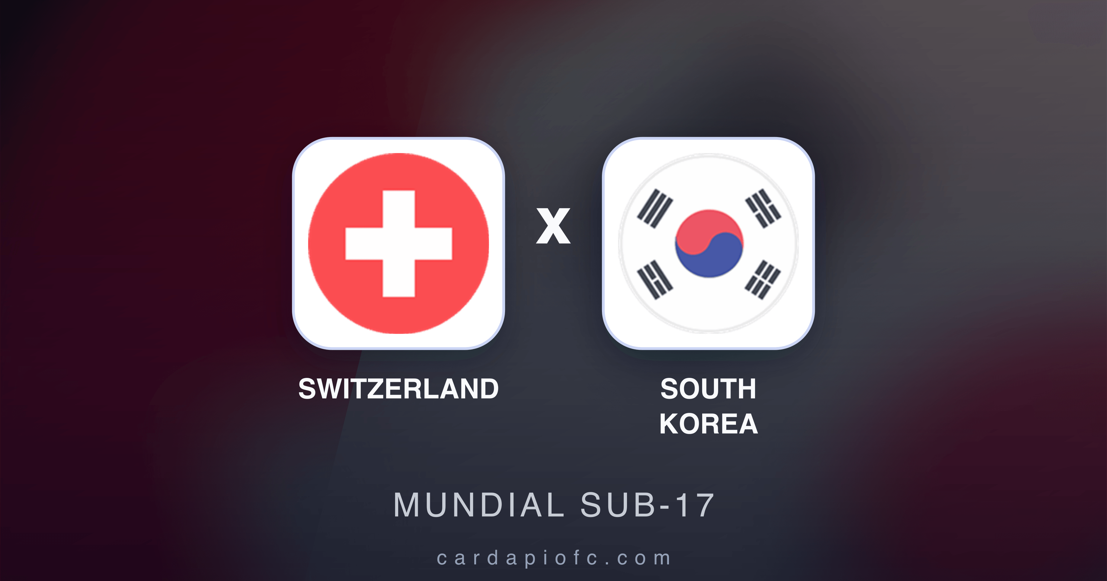 Switzerland x South Korea - Mundial Sub-17 prévia da transmissão