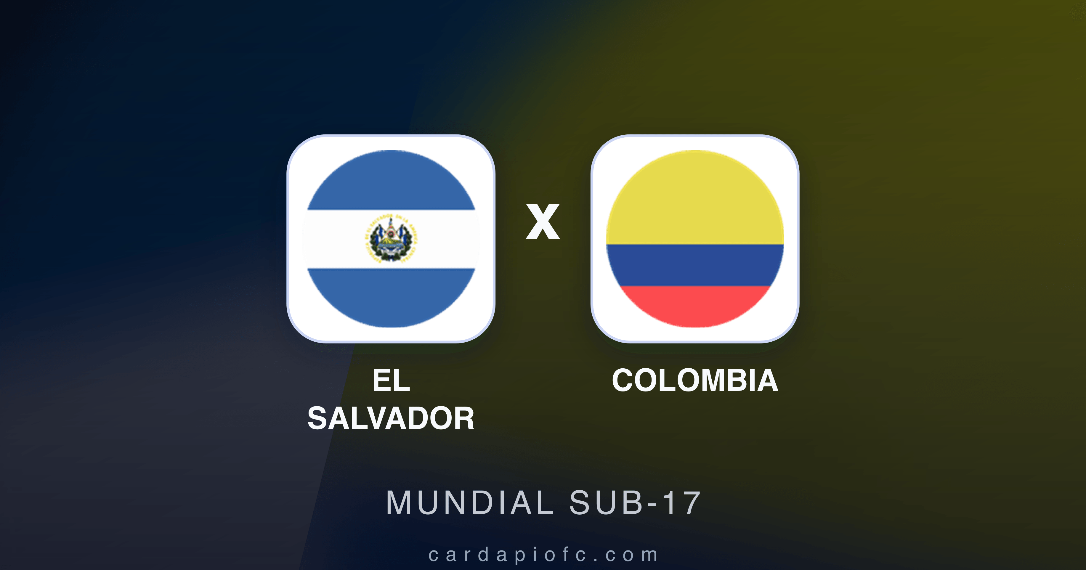 El Salvador x Colombia - Mundial Sub-17 prévia da transmissão