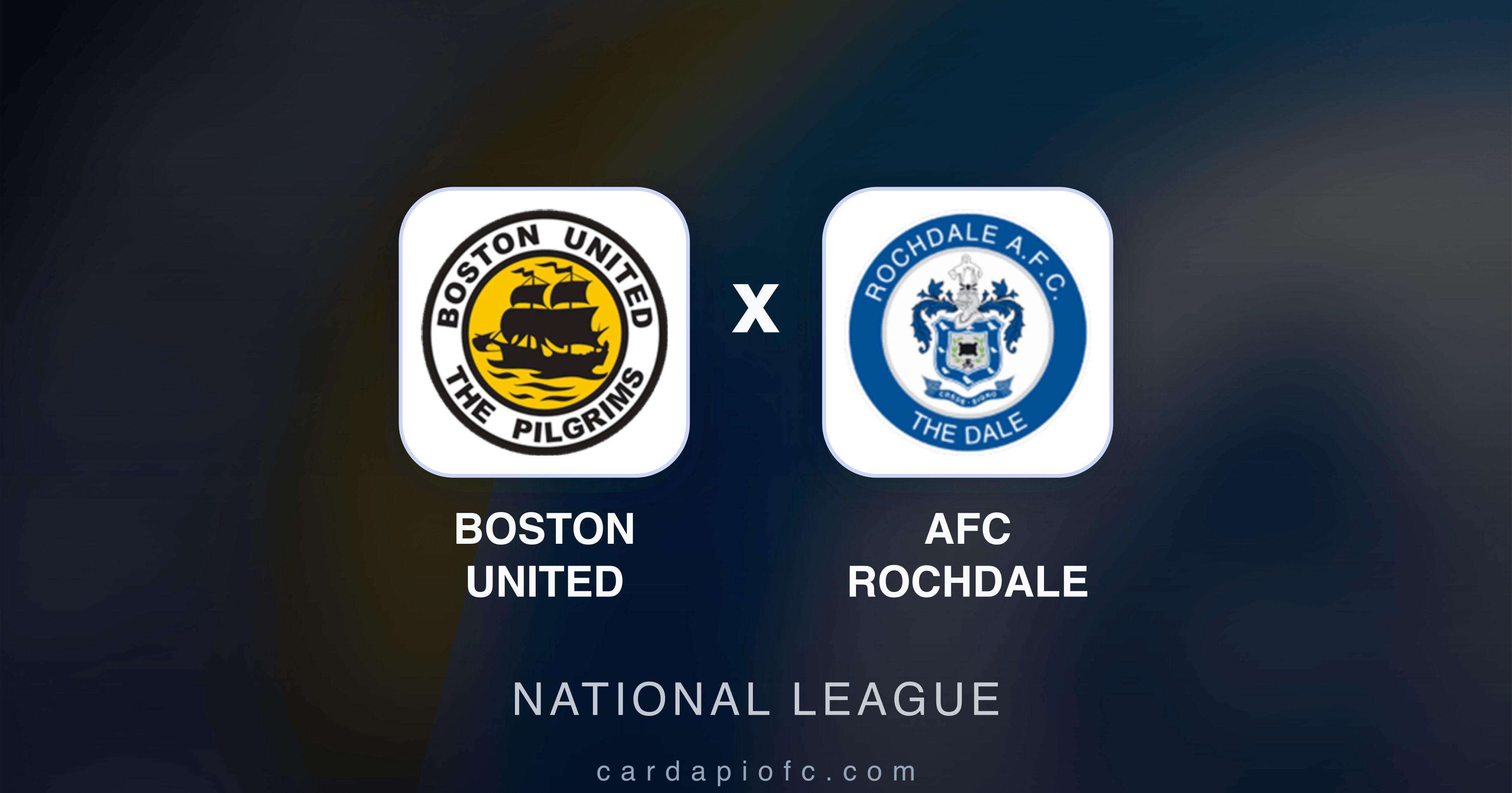 Boston United x AFC Rochdale - National League prévia da transmissão