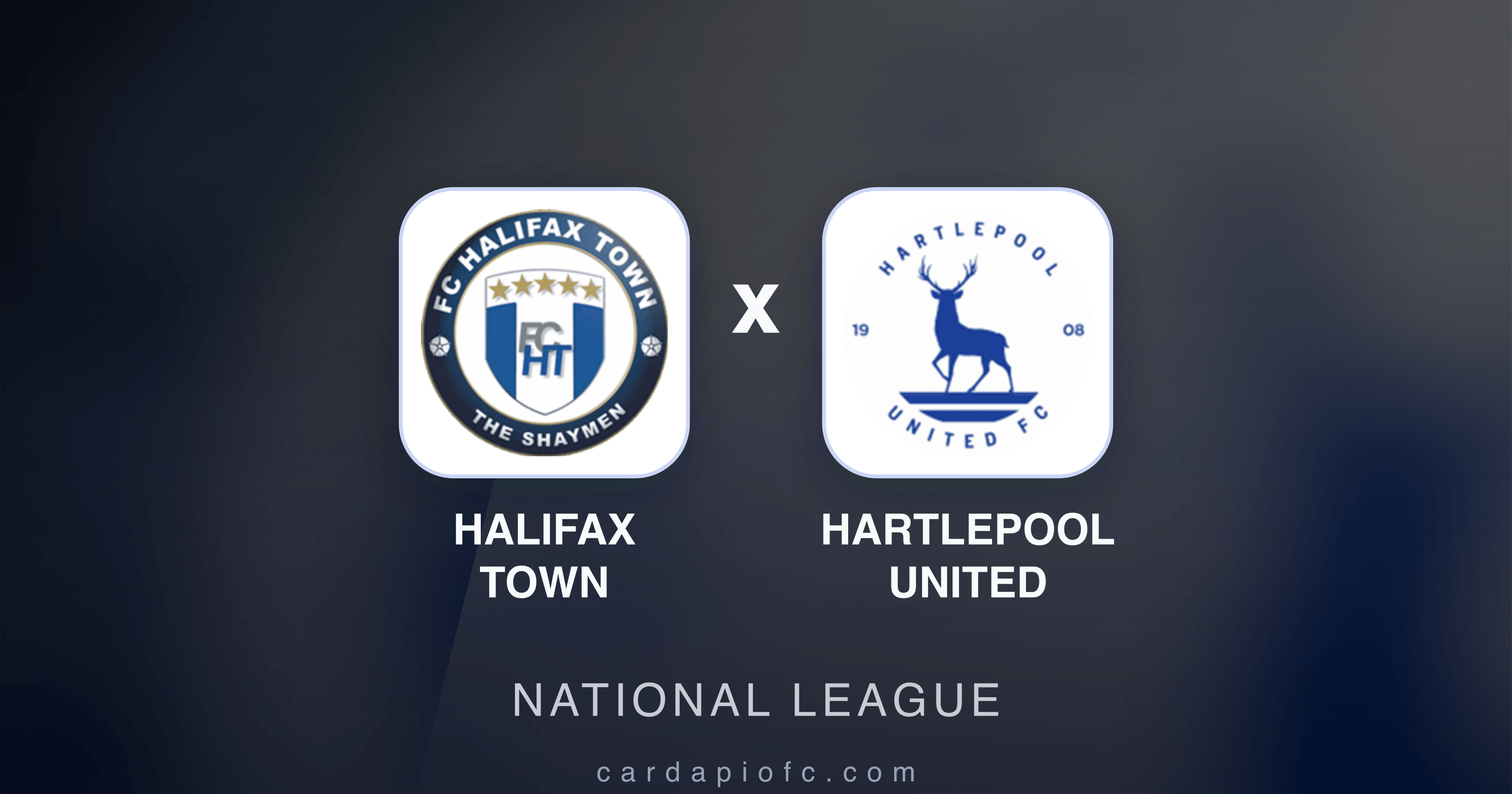 Halifax Town x Hartlepool United - National League prévia da transmissão