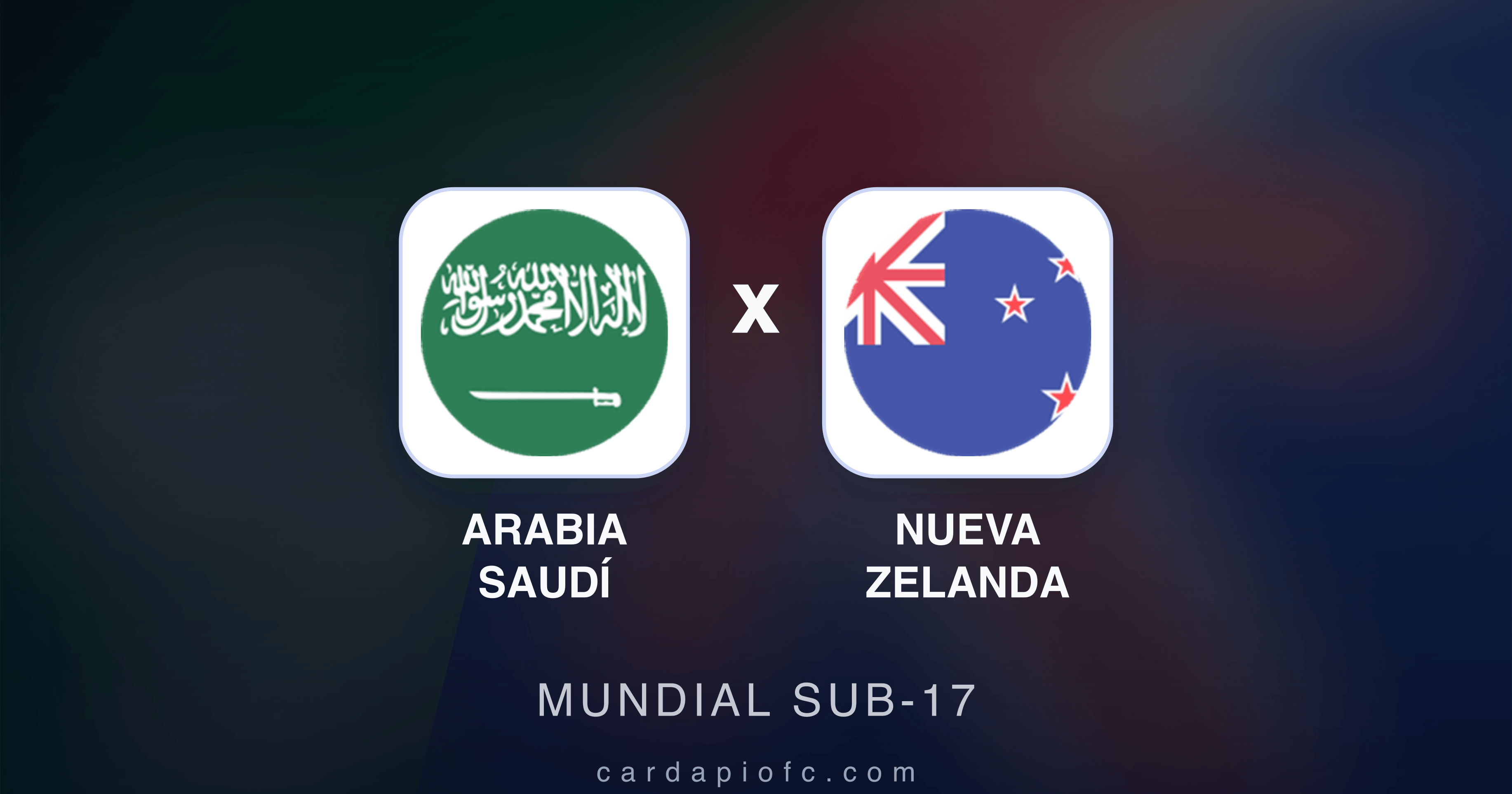 Arabia Saudí x Nueva Zelanda - Mundial Sub-17 prévia da transmissão