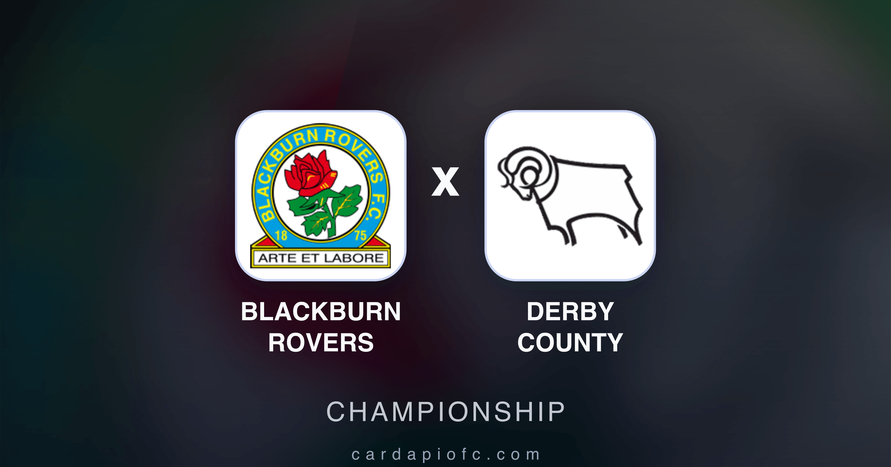 Blackburn Rovers x Derby County - Championship prévia da transmissão