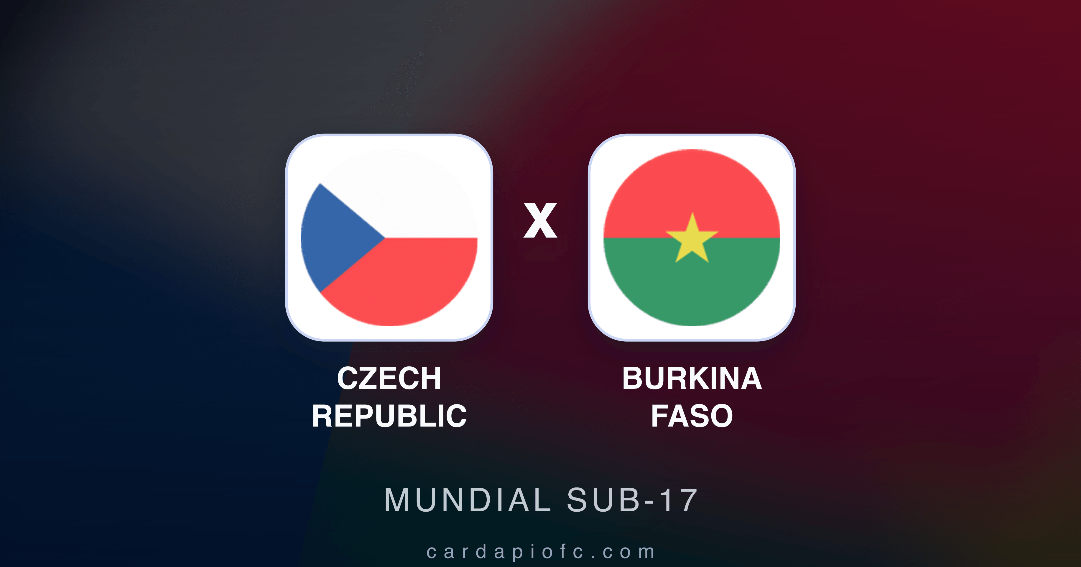 Czech Republic x Burkina Faso - Mundial Sub-17 prévia da transmissão