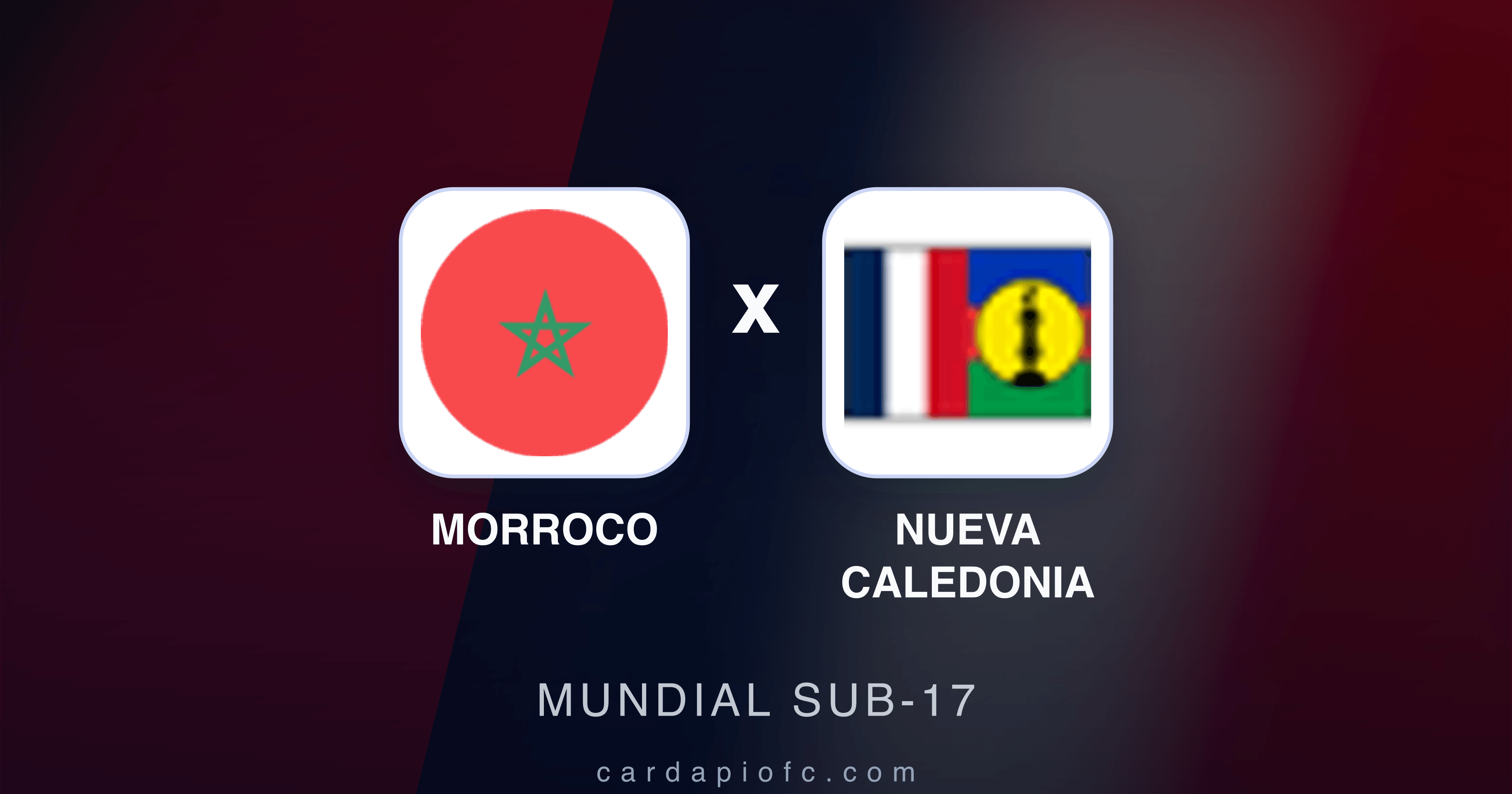 Morroco x Nueva Caledonia - Mundial Sub-17 prévia da transmissão