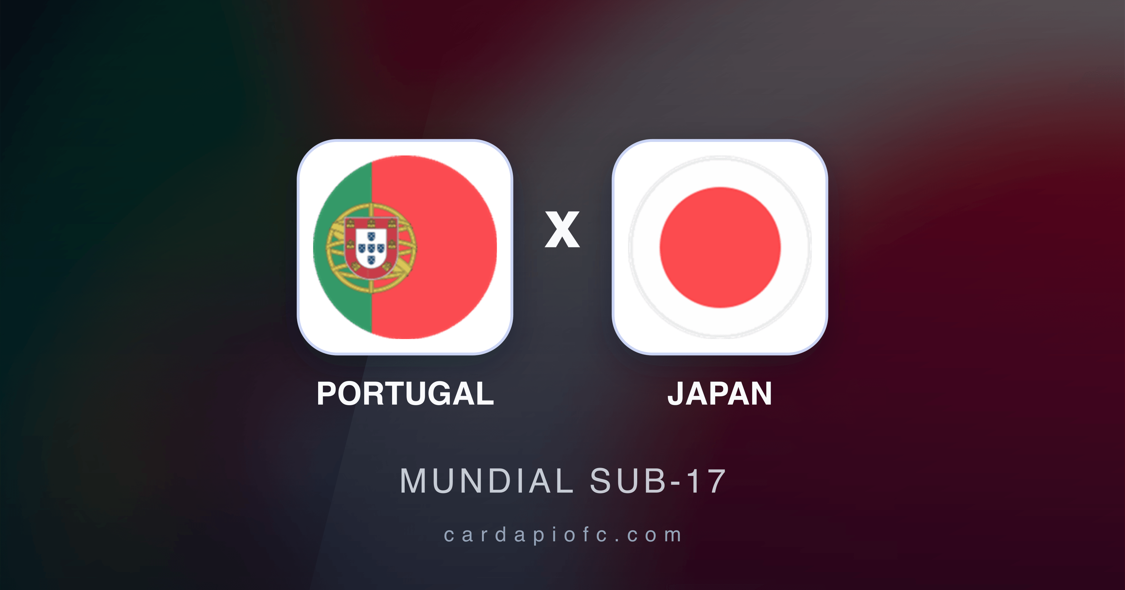 Portugal x Japan - Mundial Sub-17 prévia da transmissão
