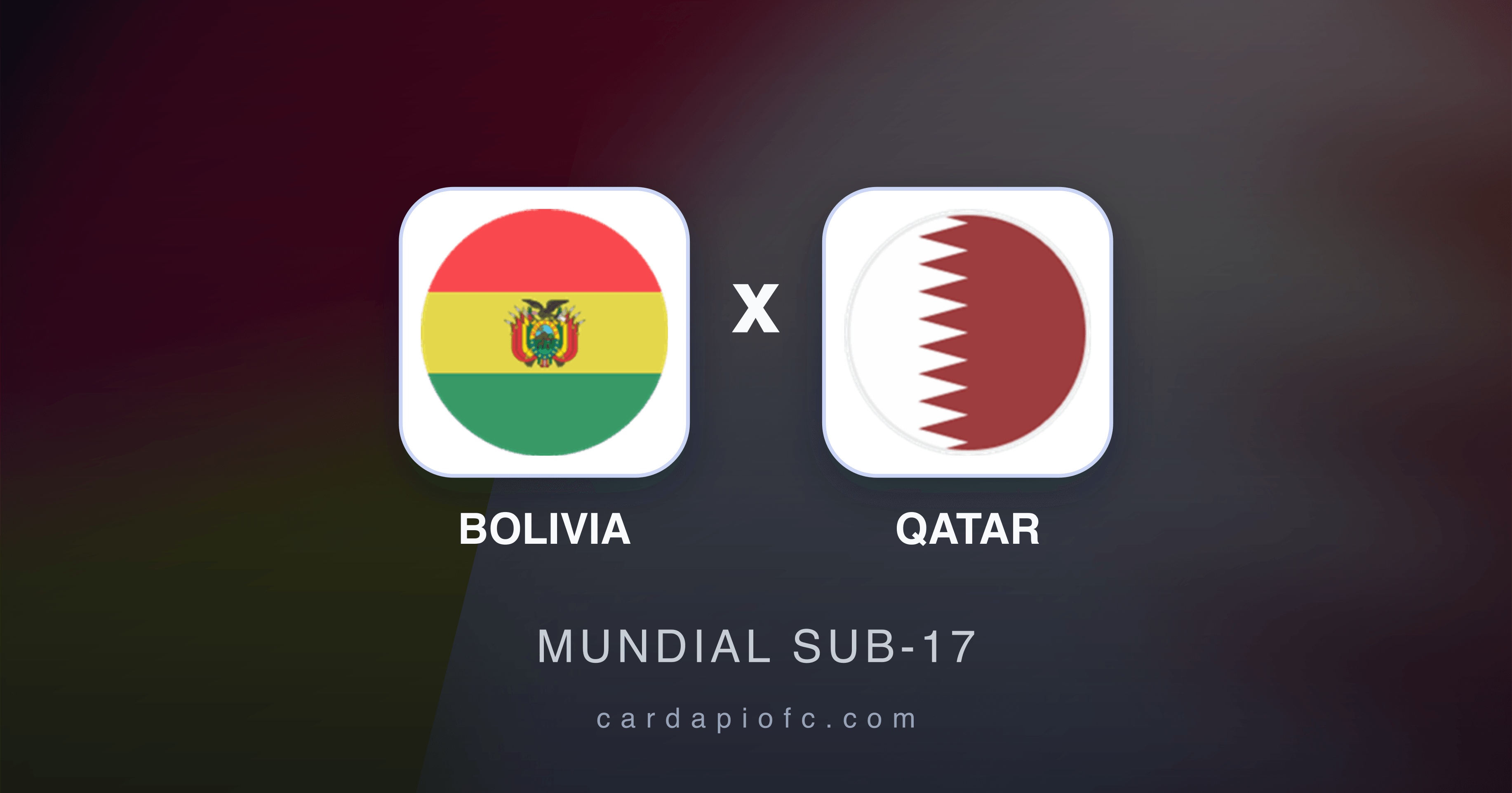 Bolivia x Qatar - Mundial Sub-17 prévia da transmissão