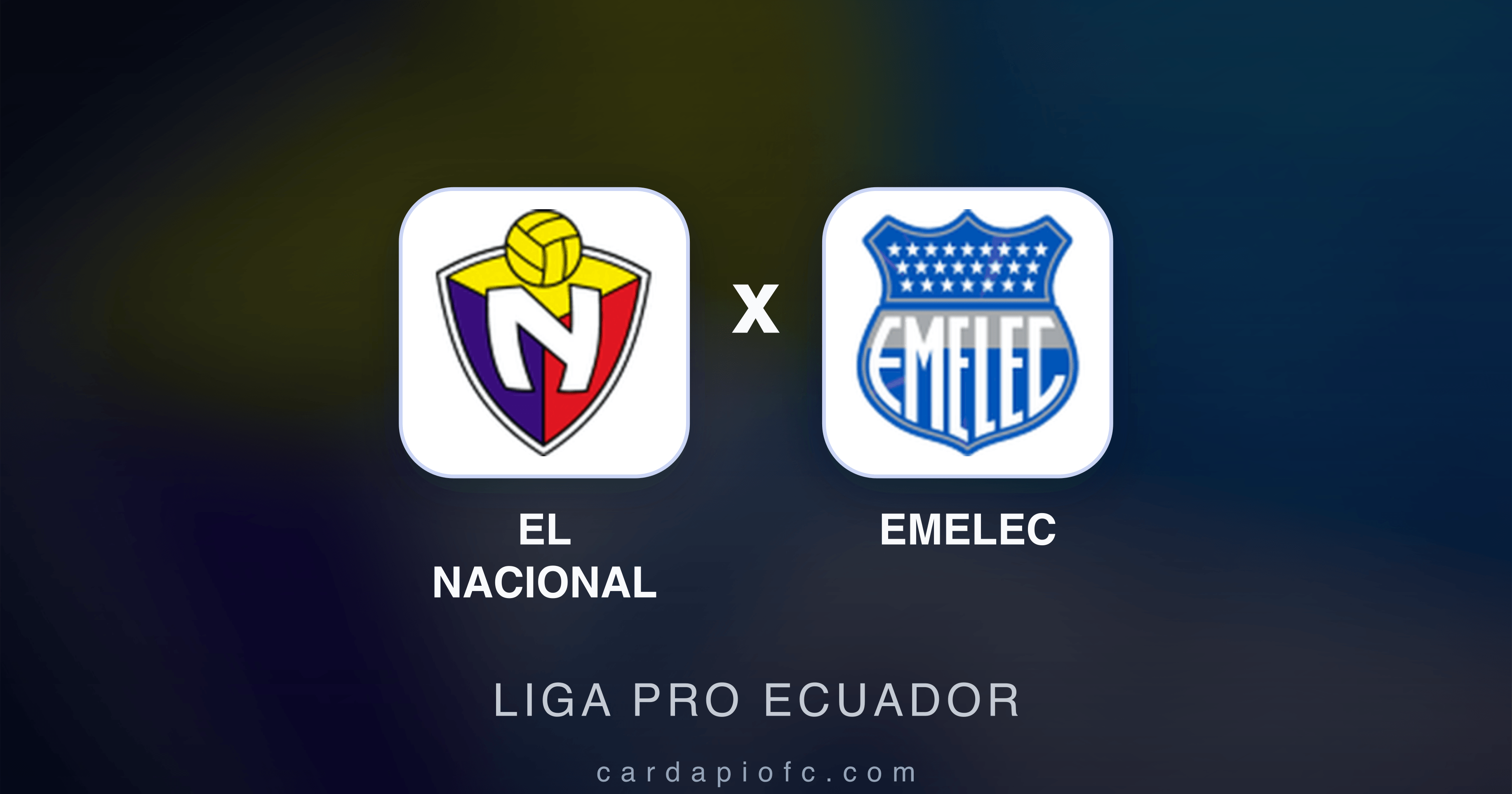 El Nacional x Emelec - Liga Pro Ecuador prévia da transmissão