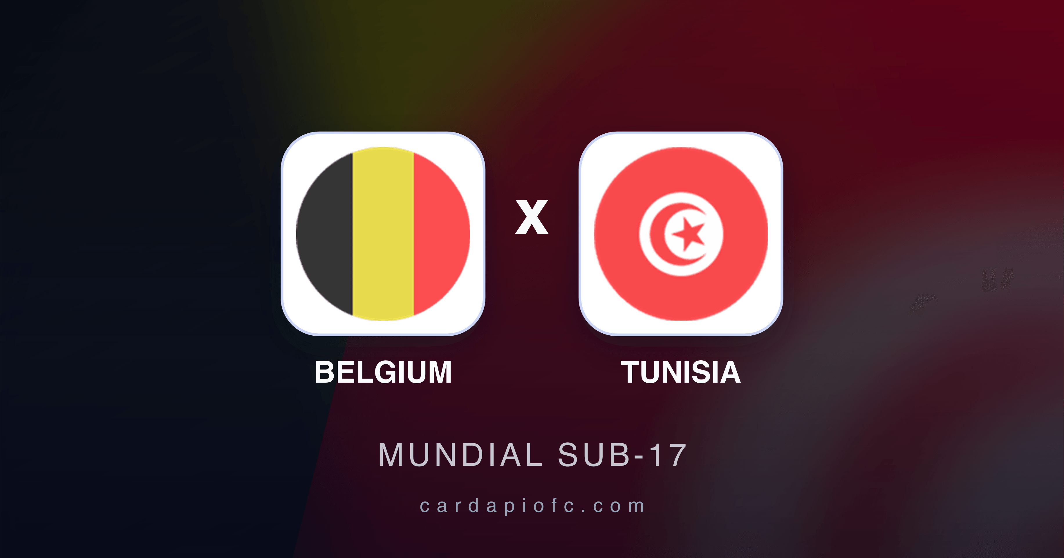 Belgium x Tunisia - Mundial Sub-17 prévia da transmissão