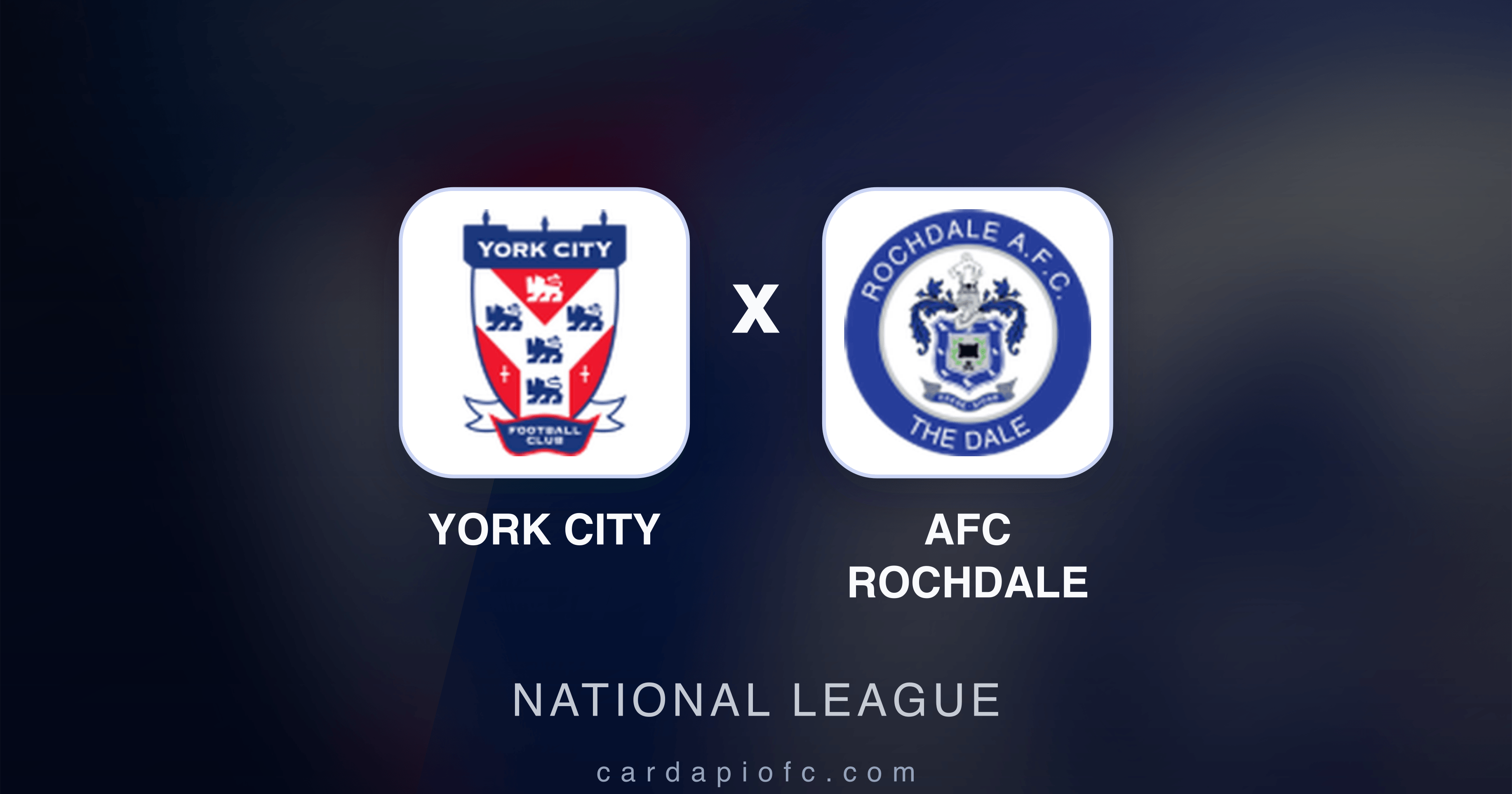 York City x AFC Rochdale - National League prévia da transmissão