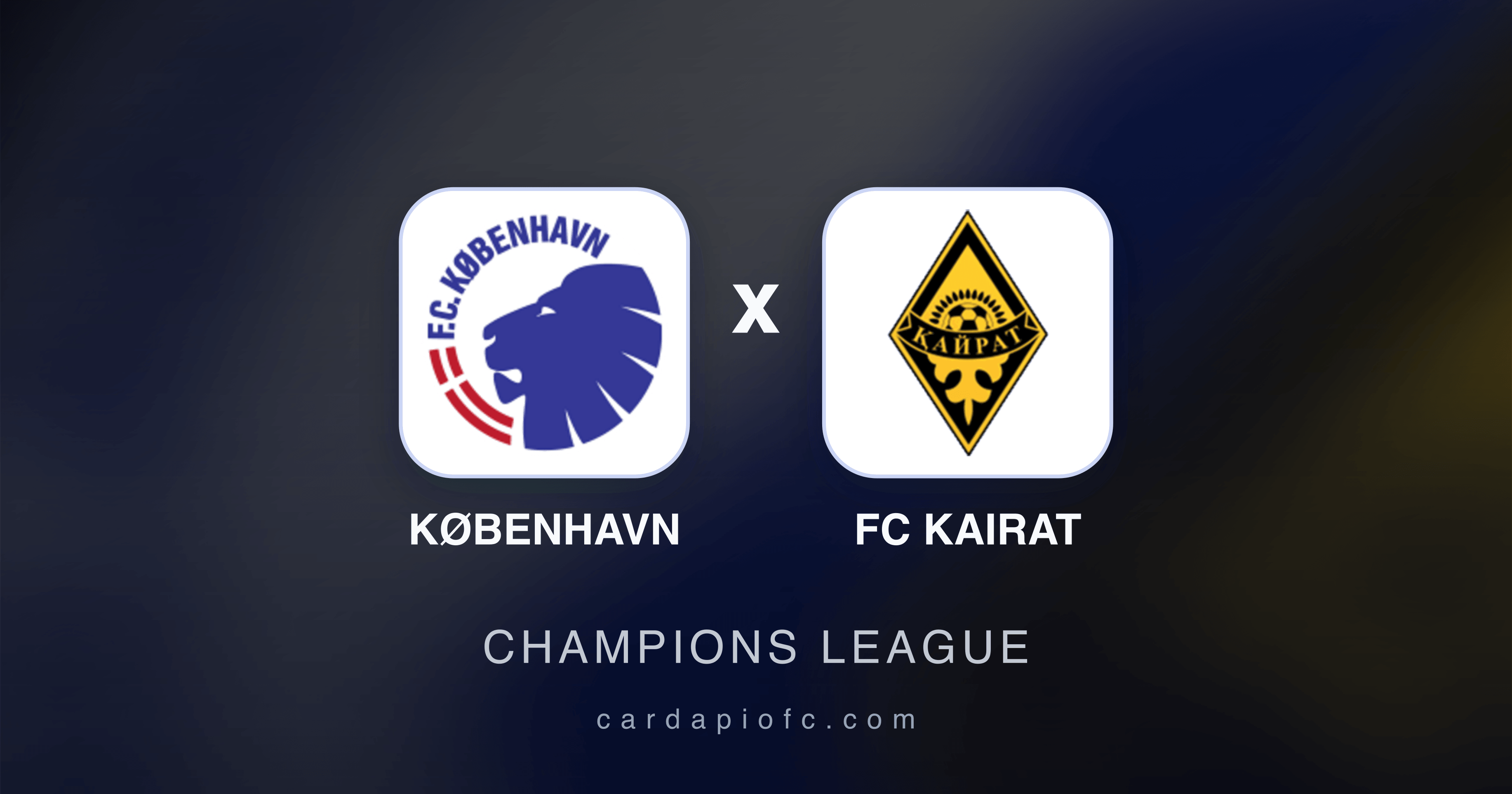 København x FC Kairat - Champions League broadcast preview