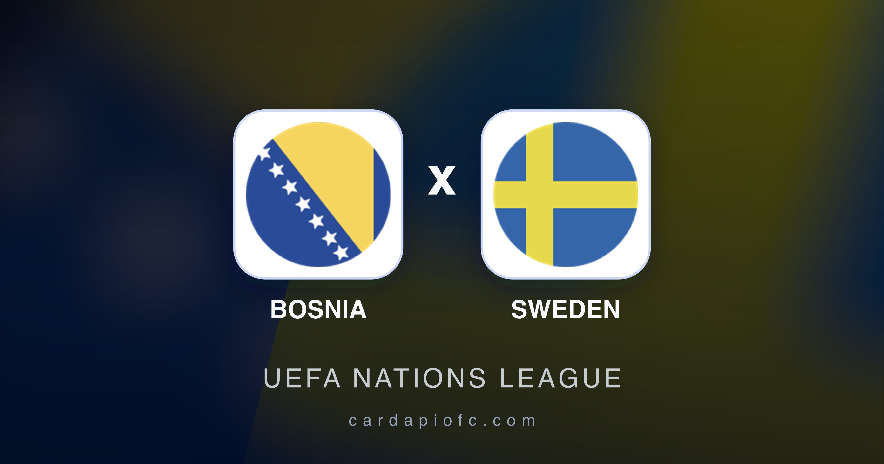 Prévia da transmissão de Bosnia x Sweden (UEFA Nations League)