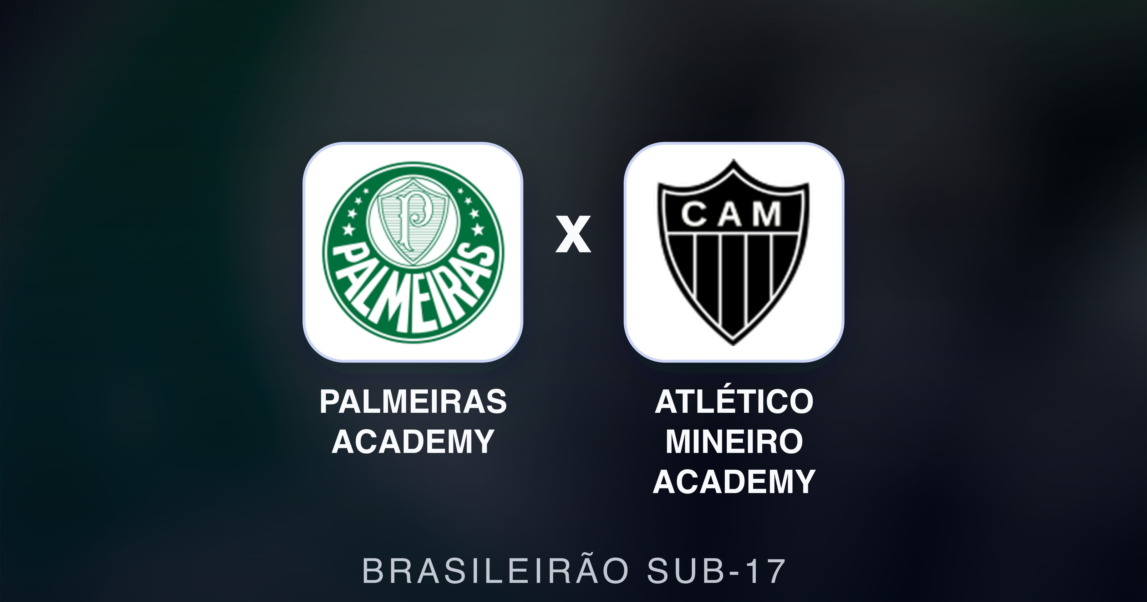 Preview image for Palmeiras Academy vs Atlético Mineiro Academy (Brasileirão Sub-17)